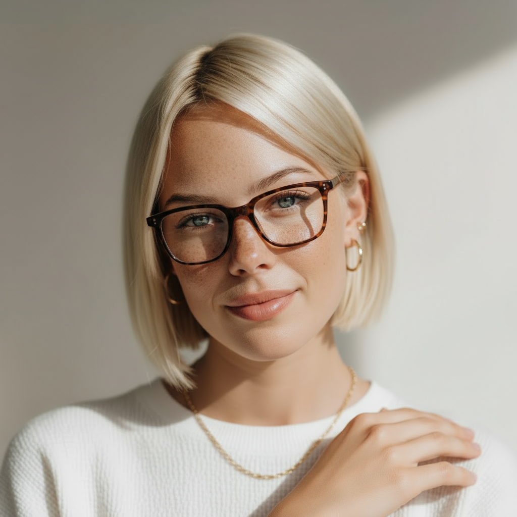 tortoise-black squared plastic eyeglasses