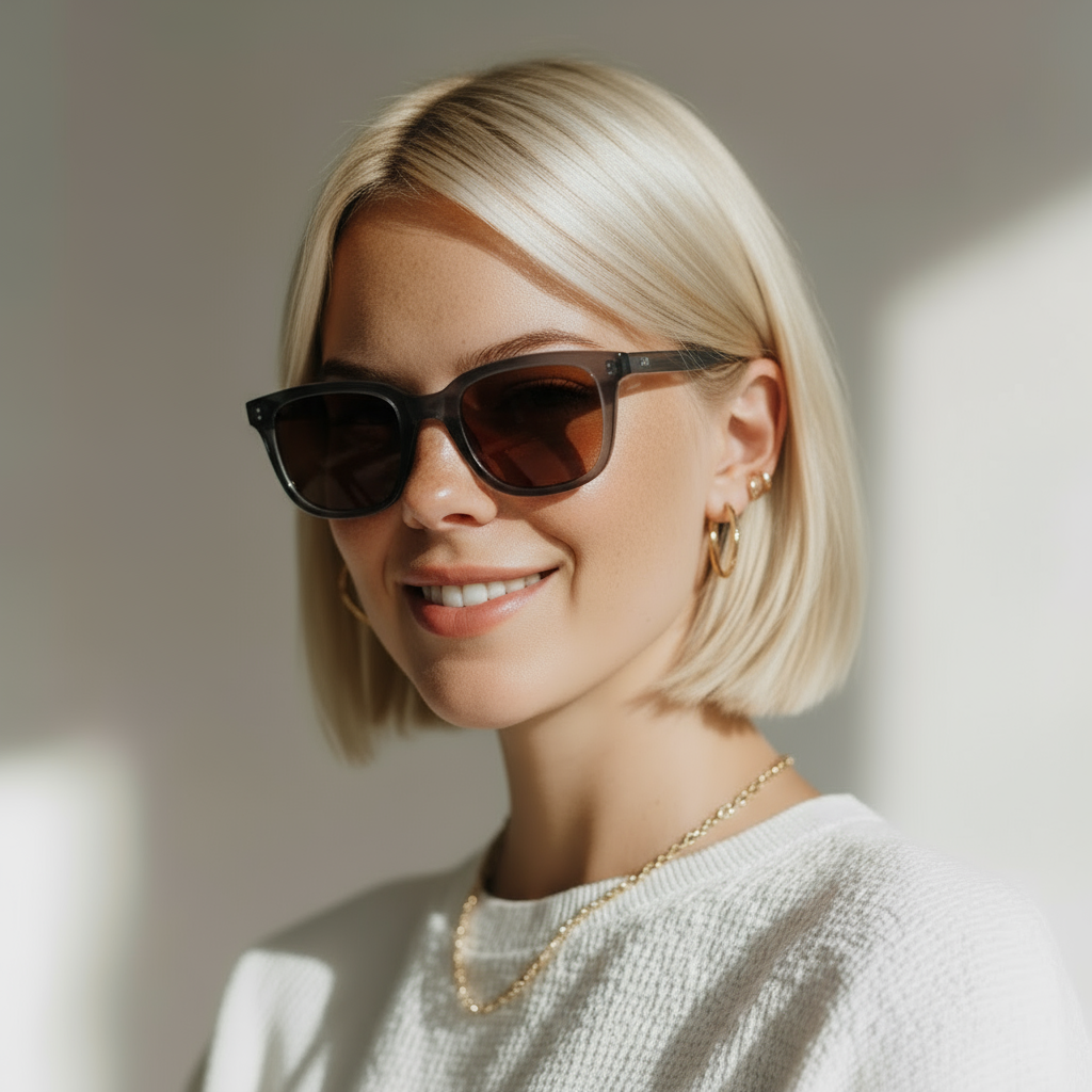 Square grey sunglasses