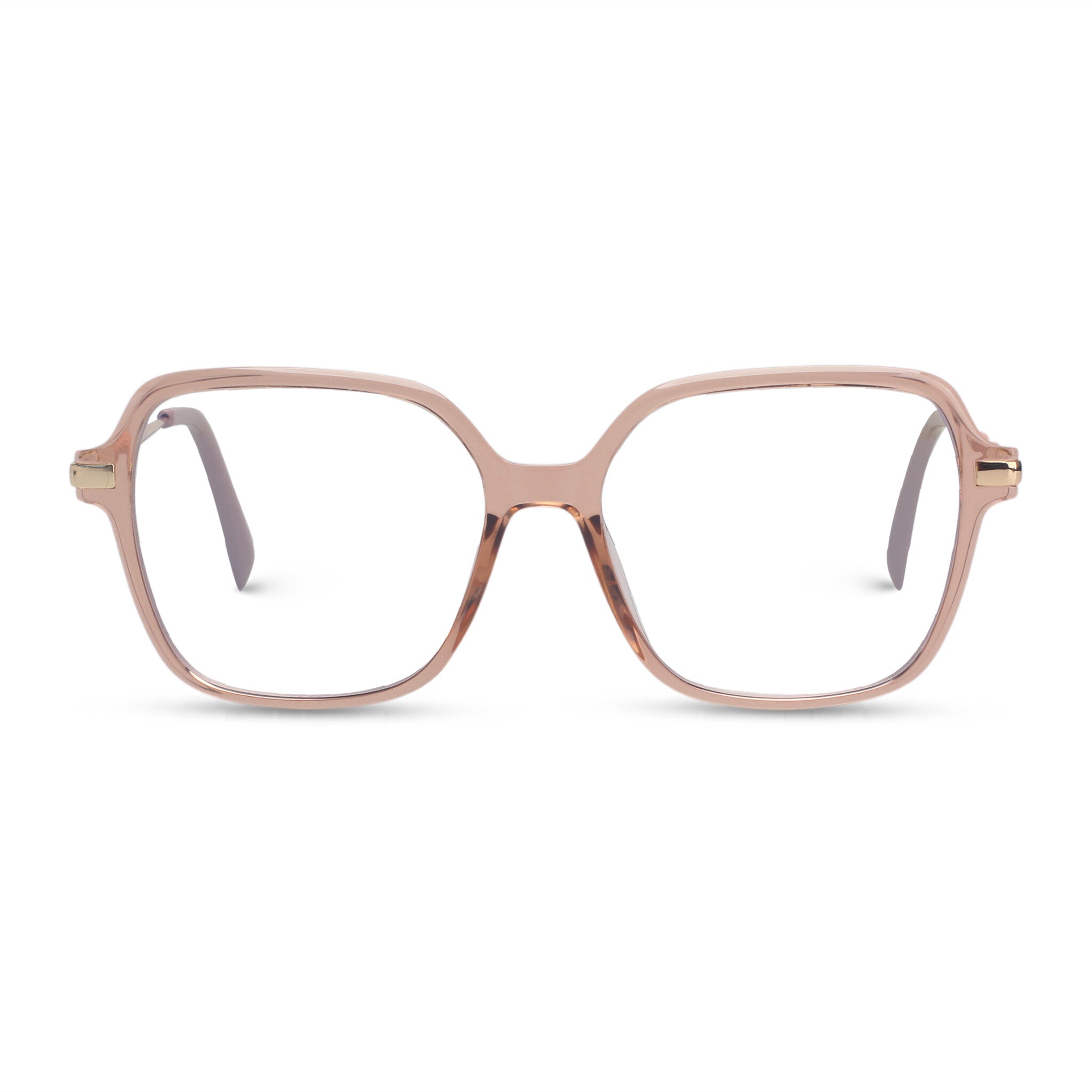 Women geometric pink eyeglasses
