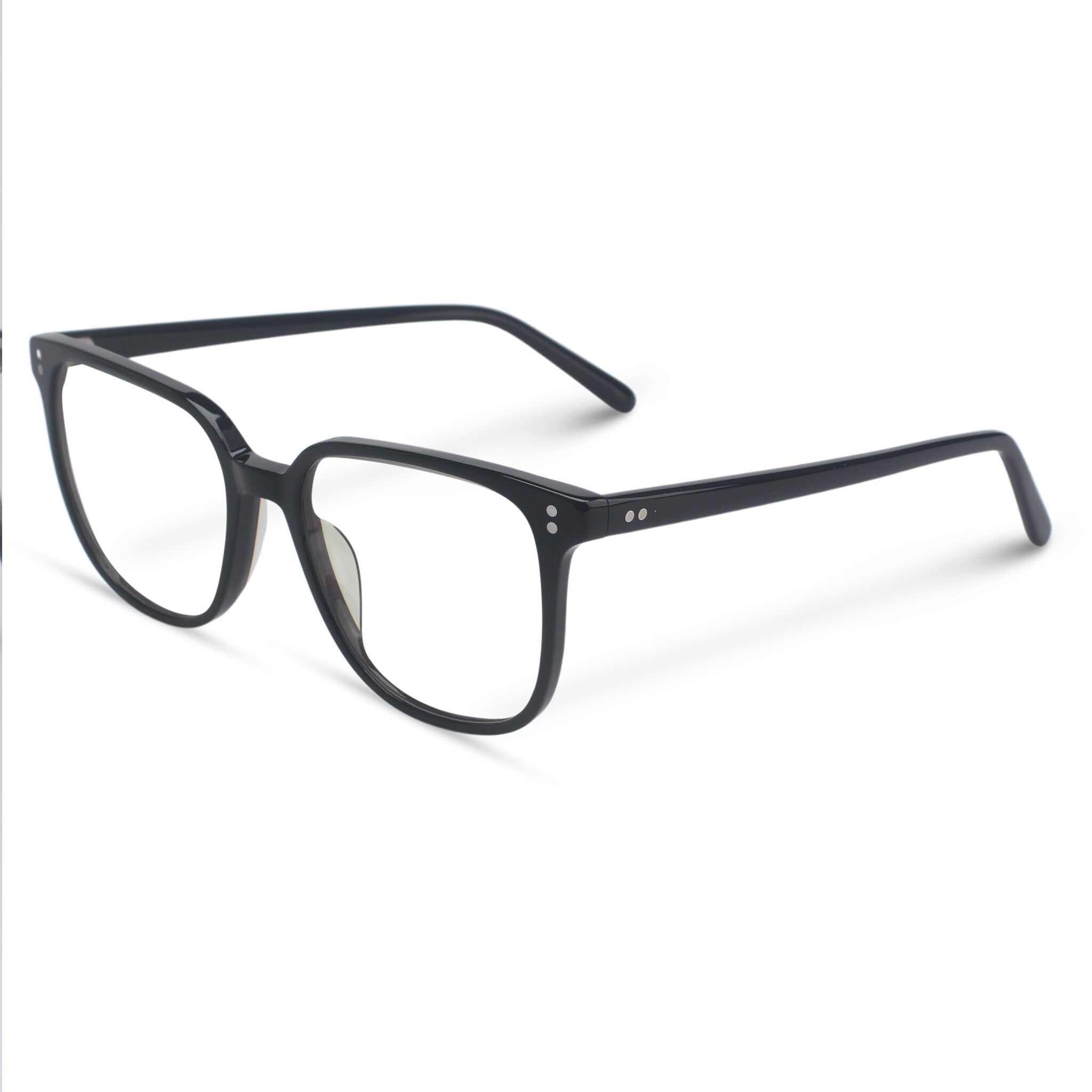 black plastic eyeglasses