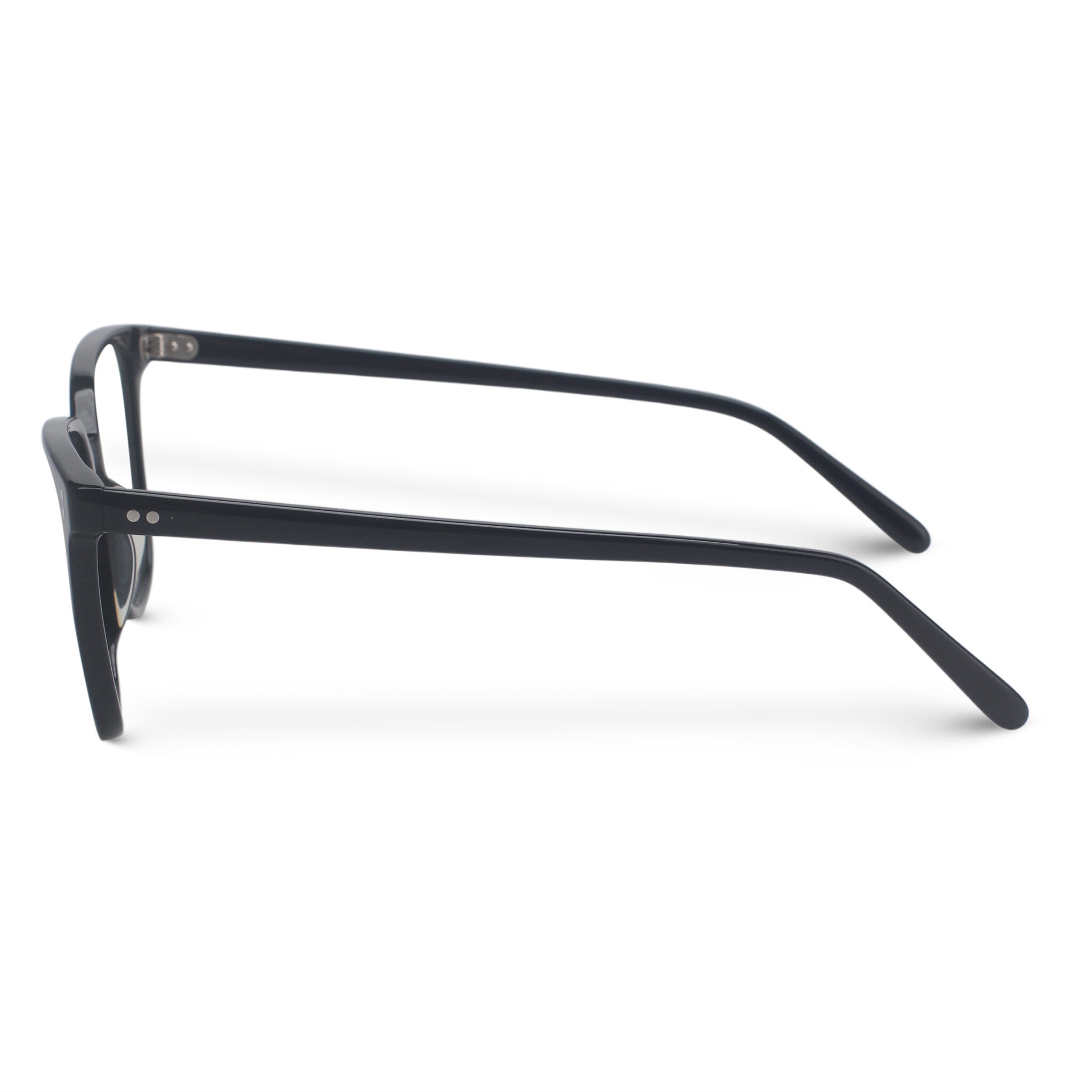 black plastic eyeglasses