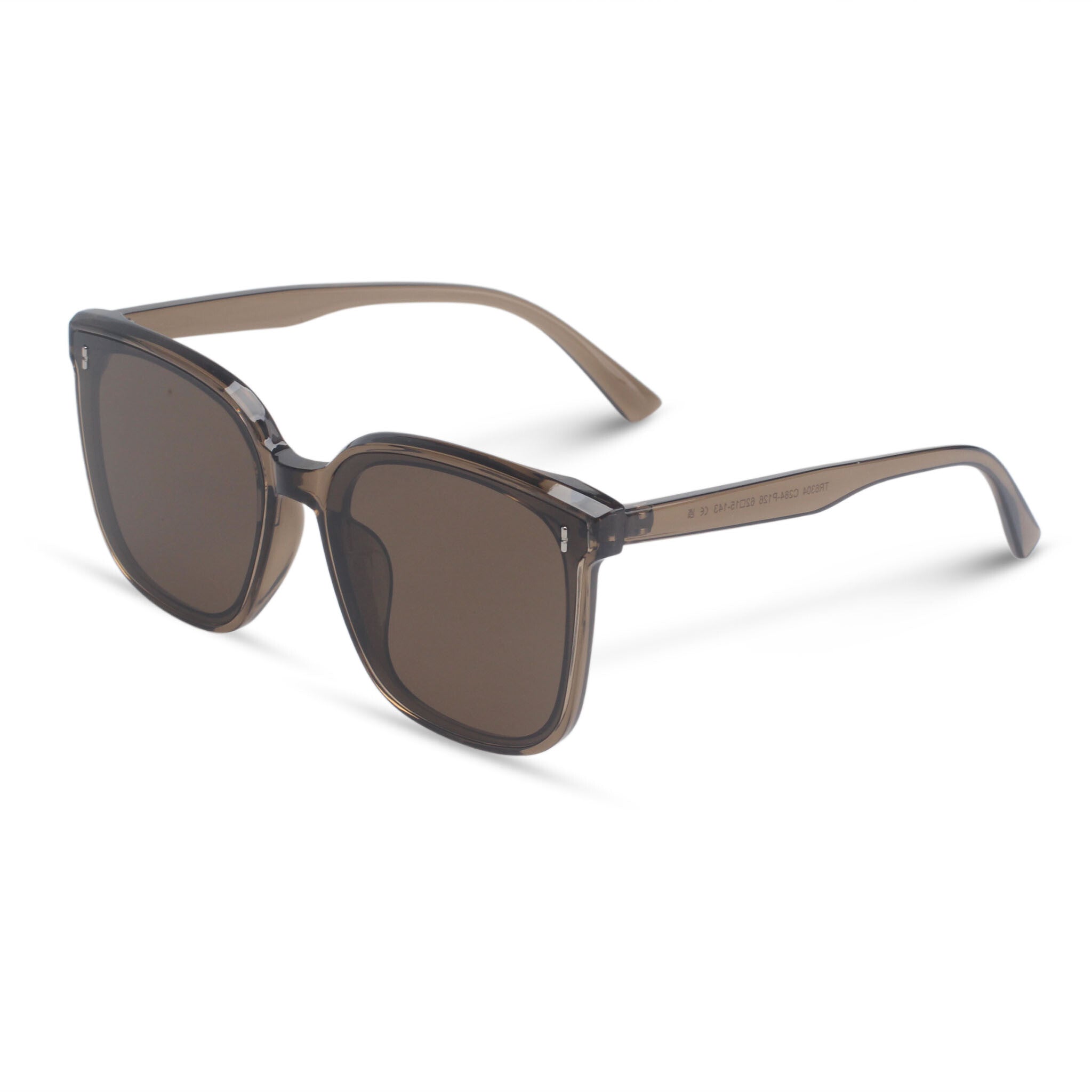 Oversized brown square sunglasses