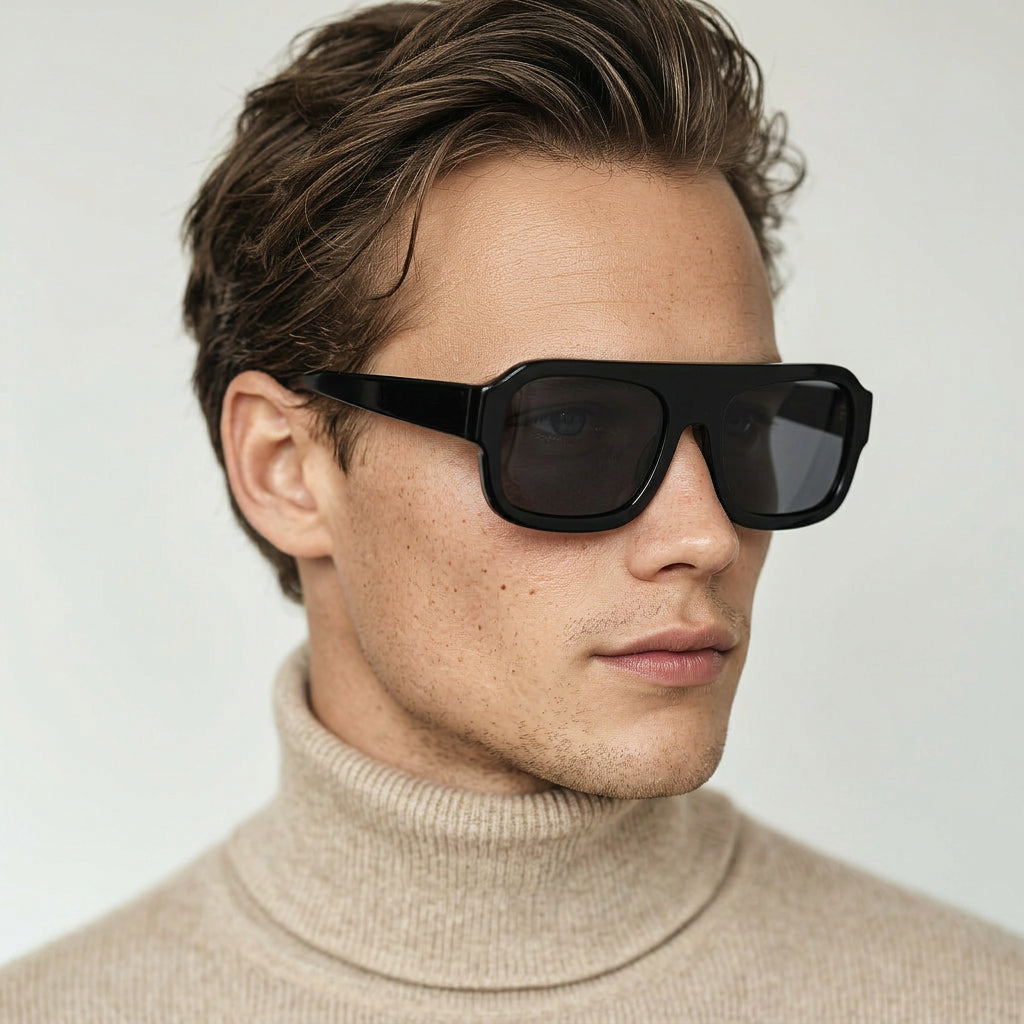 Black aviator sunglasses
