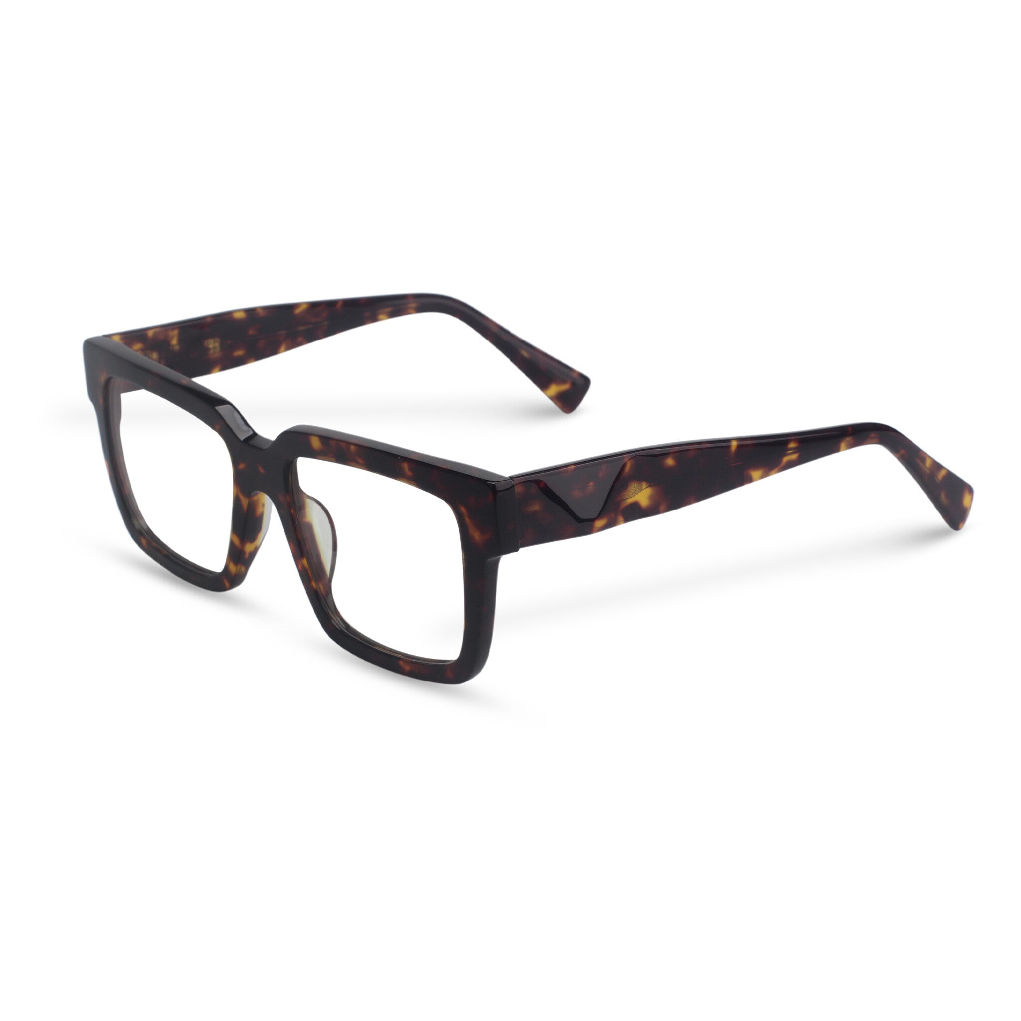 Bold rectangle tortoise eyeglasses