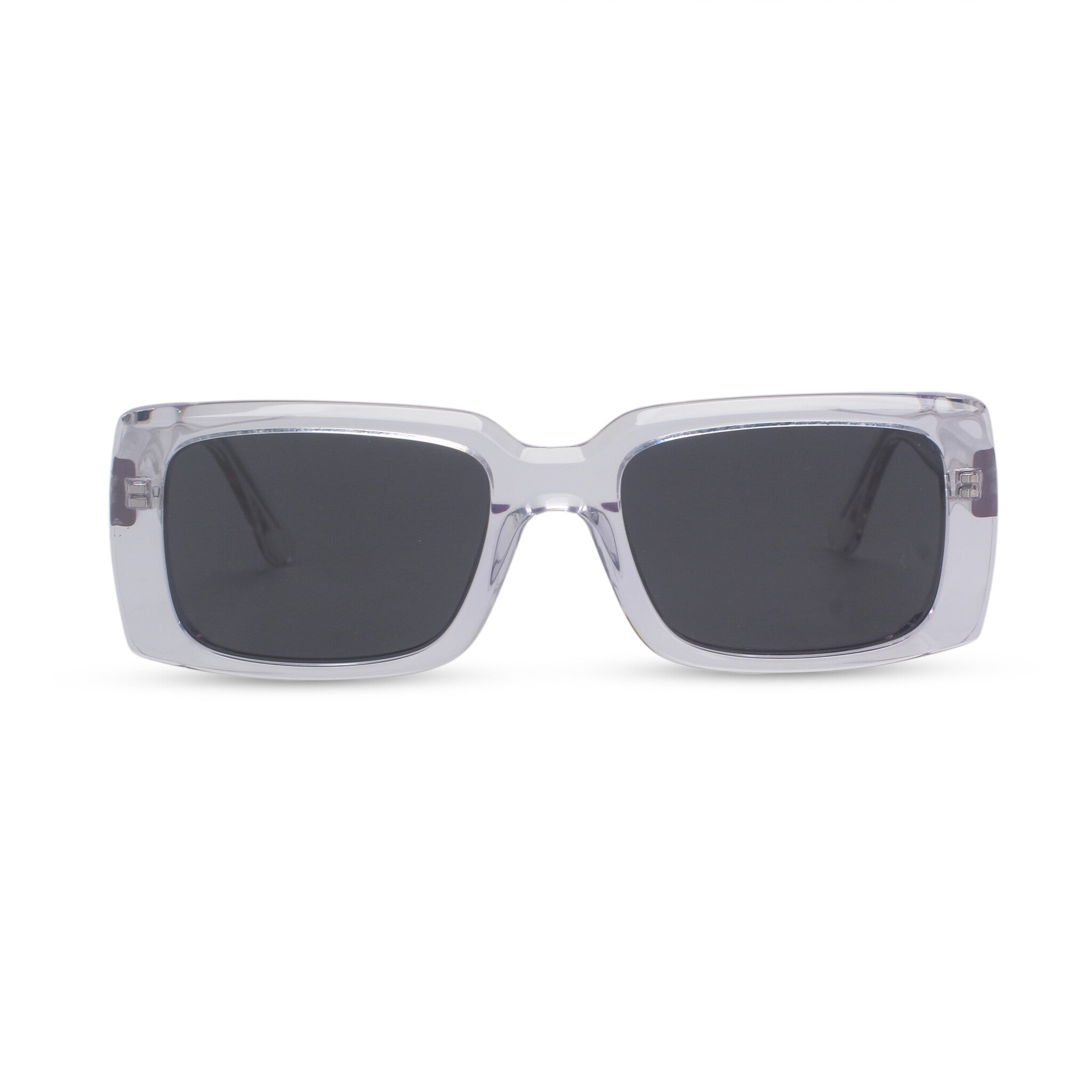 Stylish rectangle transparent sunglasses