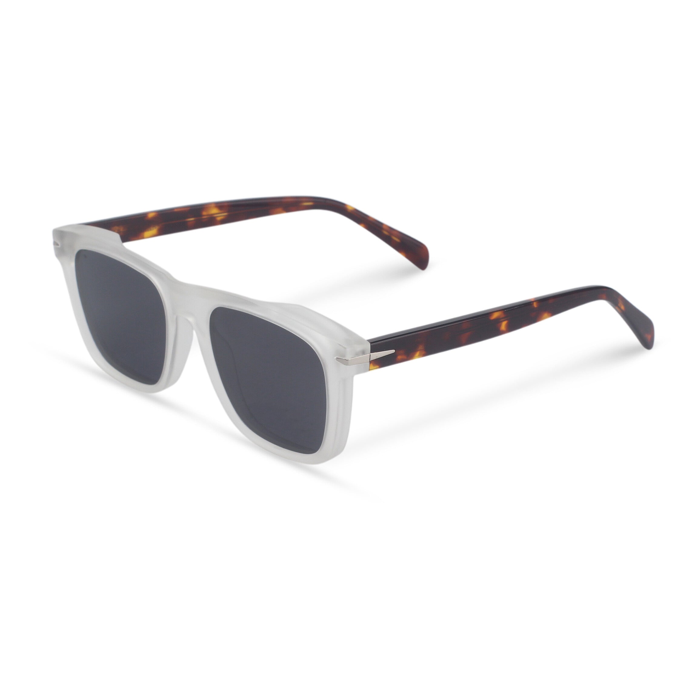Classical square white and tortoise sunglasses