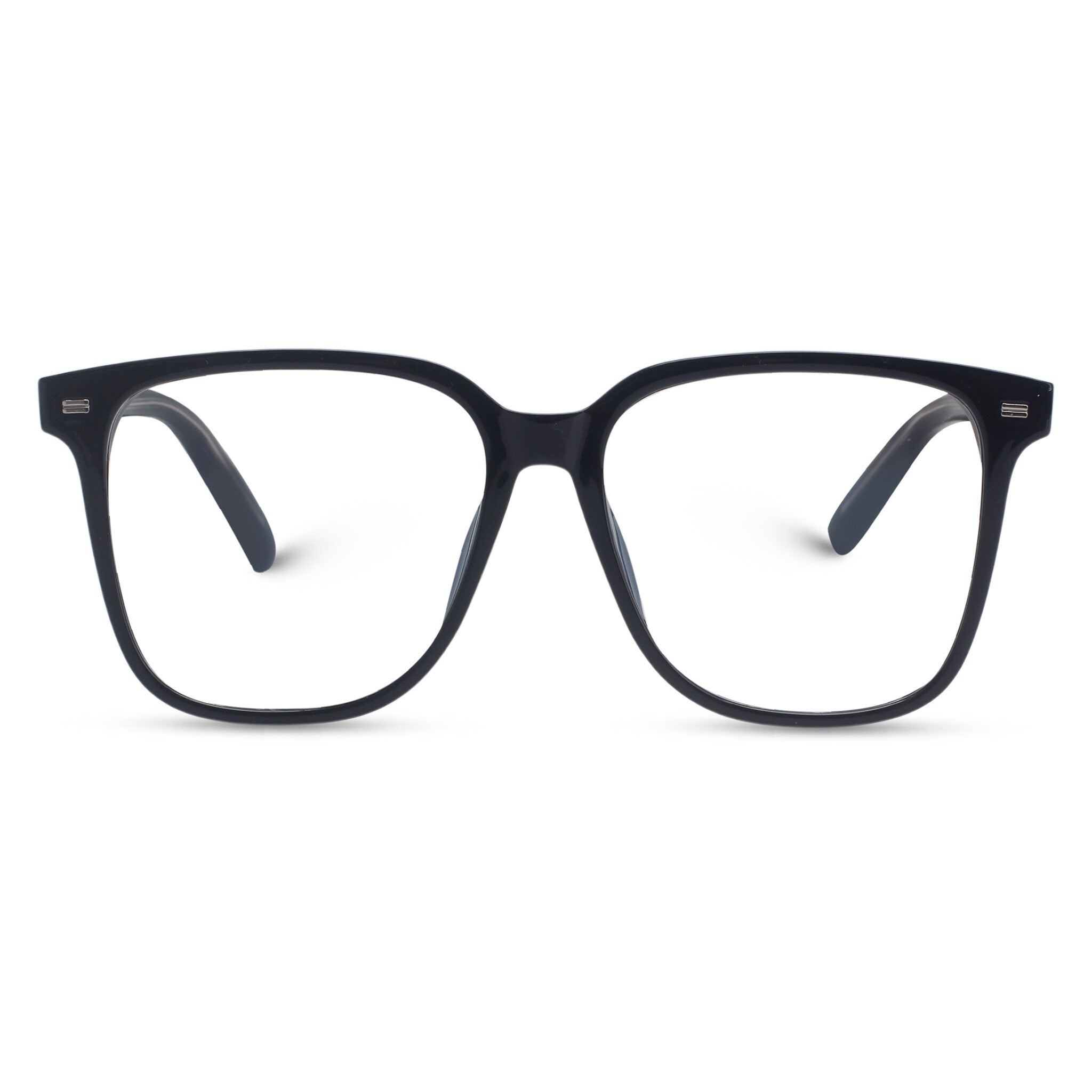 black square plastic eyeglasses
