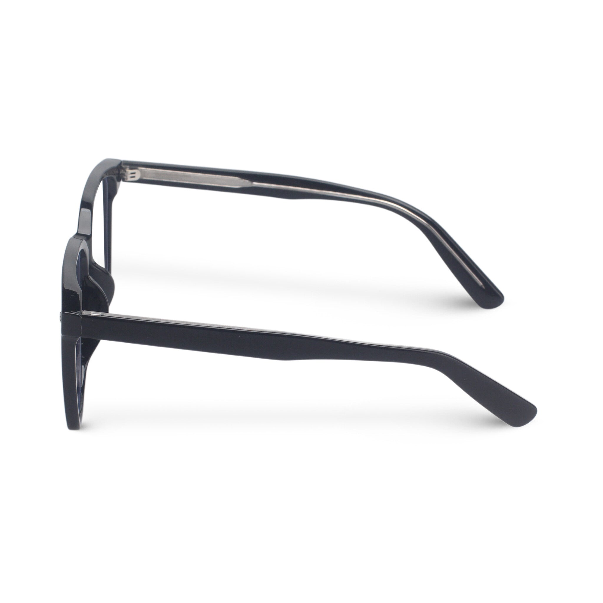 black square plastic eyeglasses