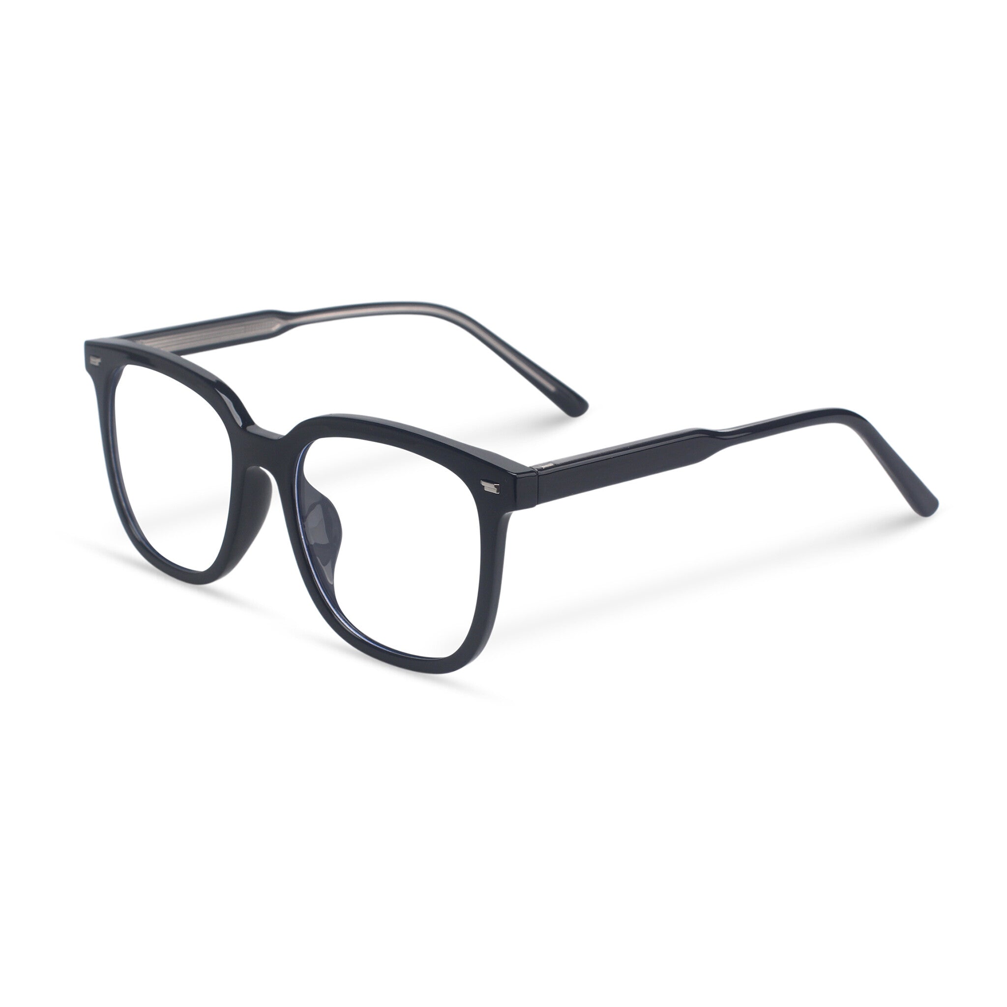 Oversized square black eyeglasses