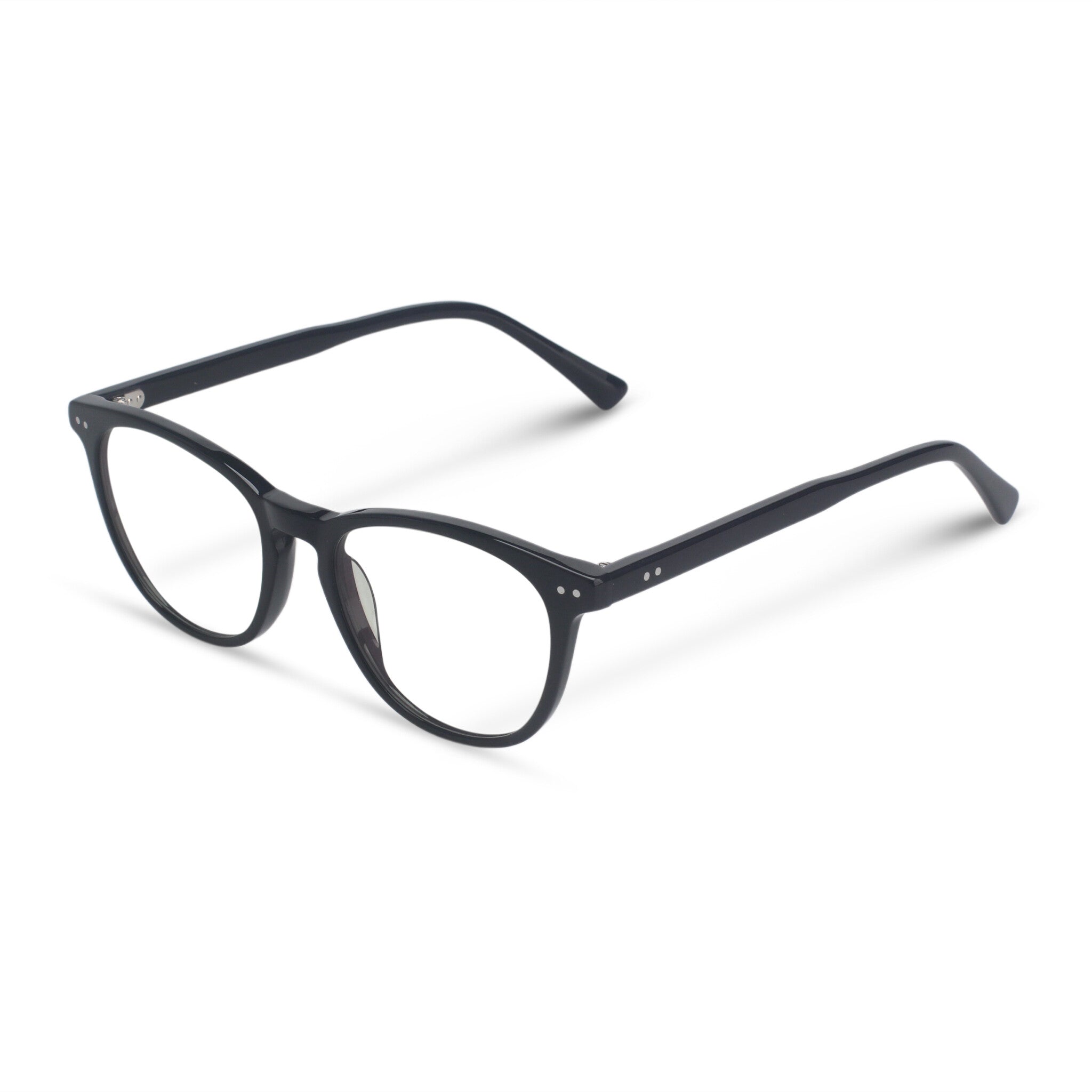 Minimal square/round black eyeglasses