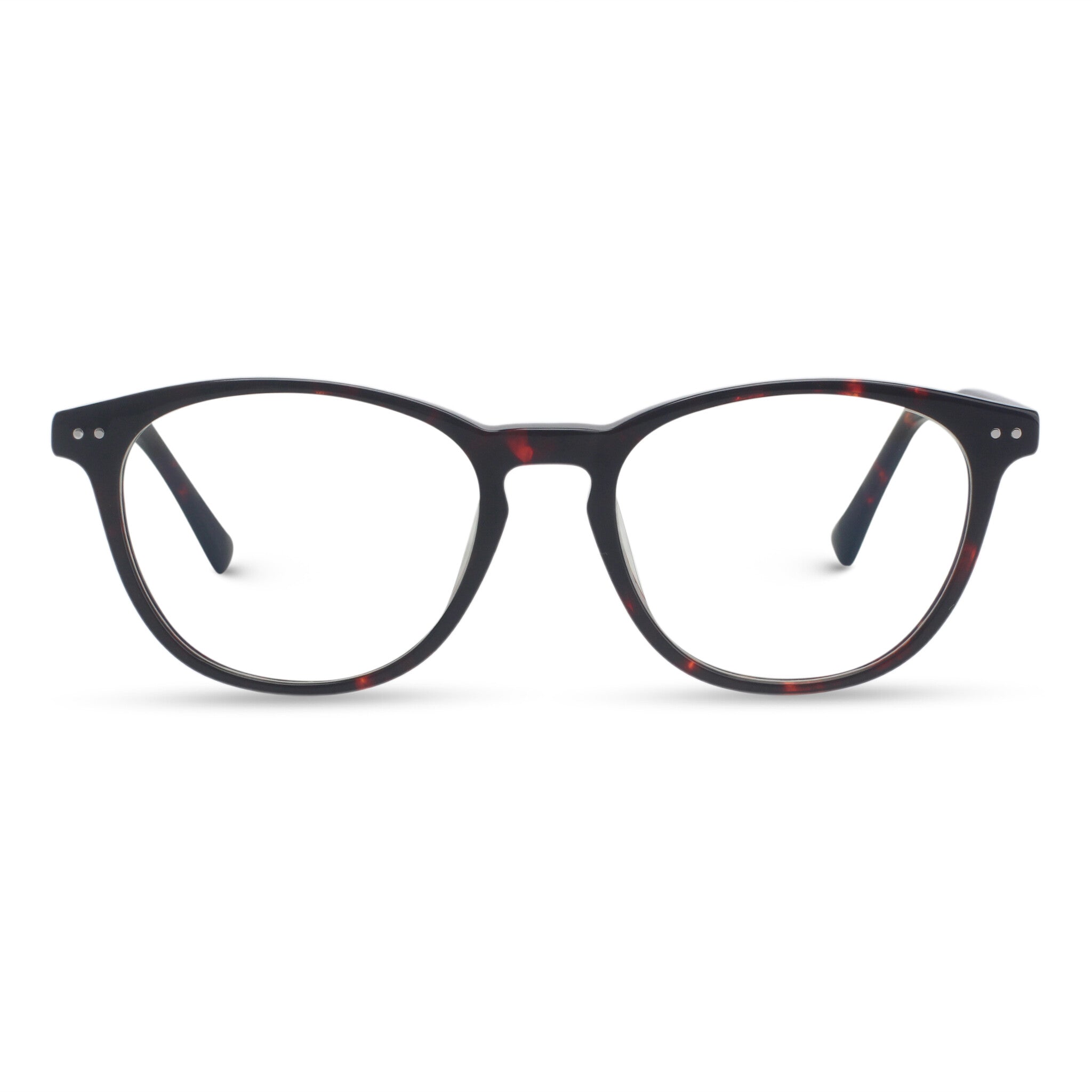 Minimal square/round tortoise eyeglasses