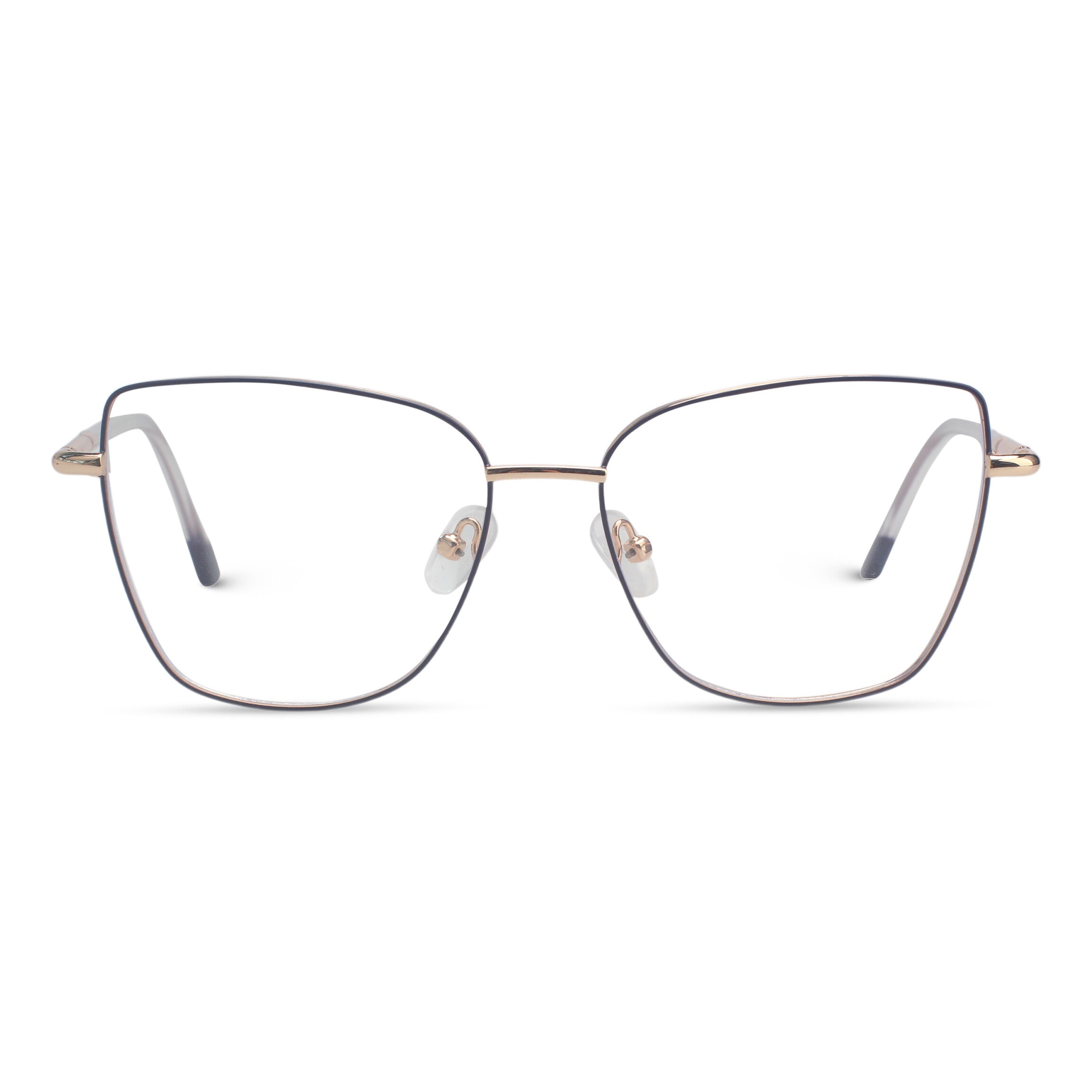 Minimal purple metal butterfly eyeglasses