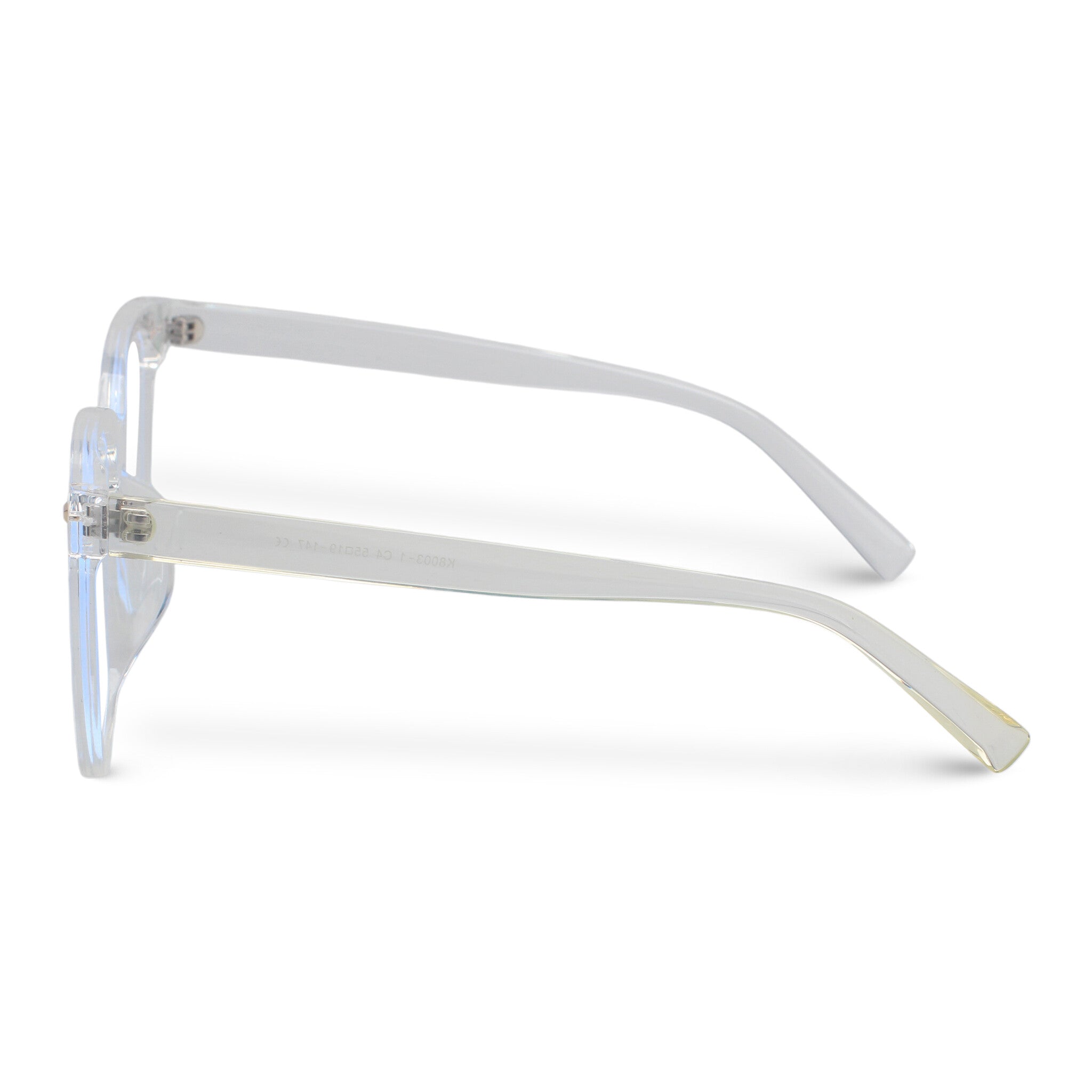 oversized square transparent eyeglasses