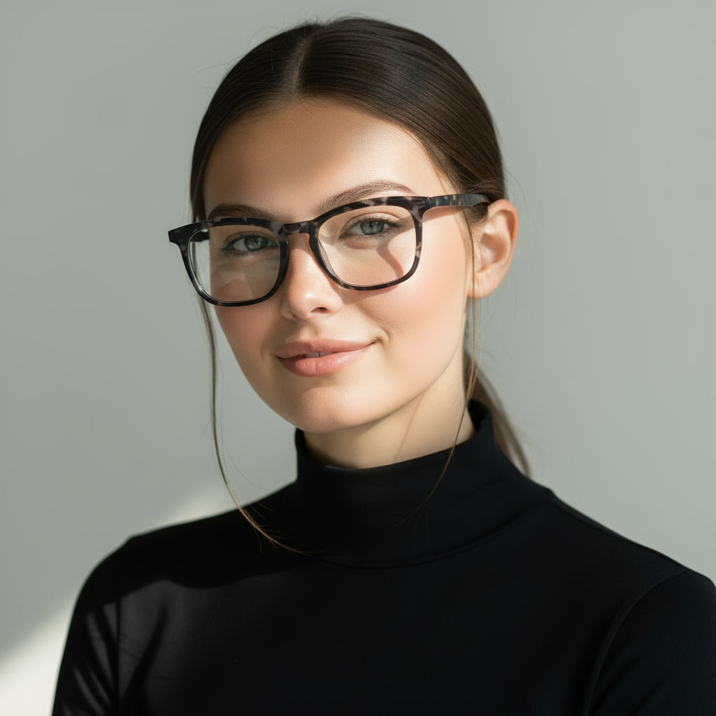 Tortoiseshell plastic eyeglasses