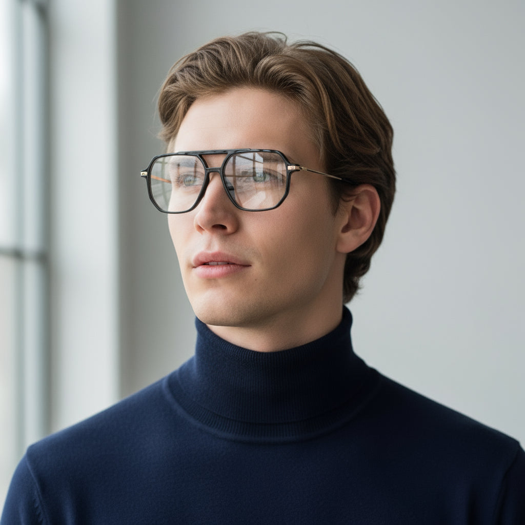 Aviator black eyeglasses