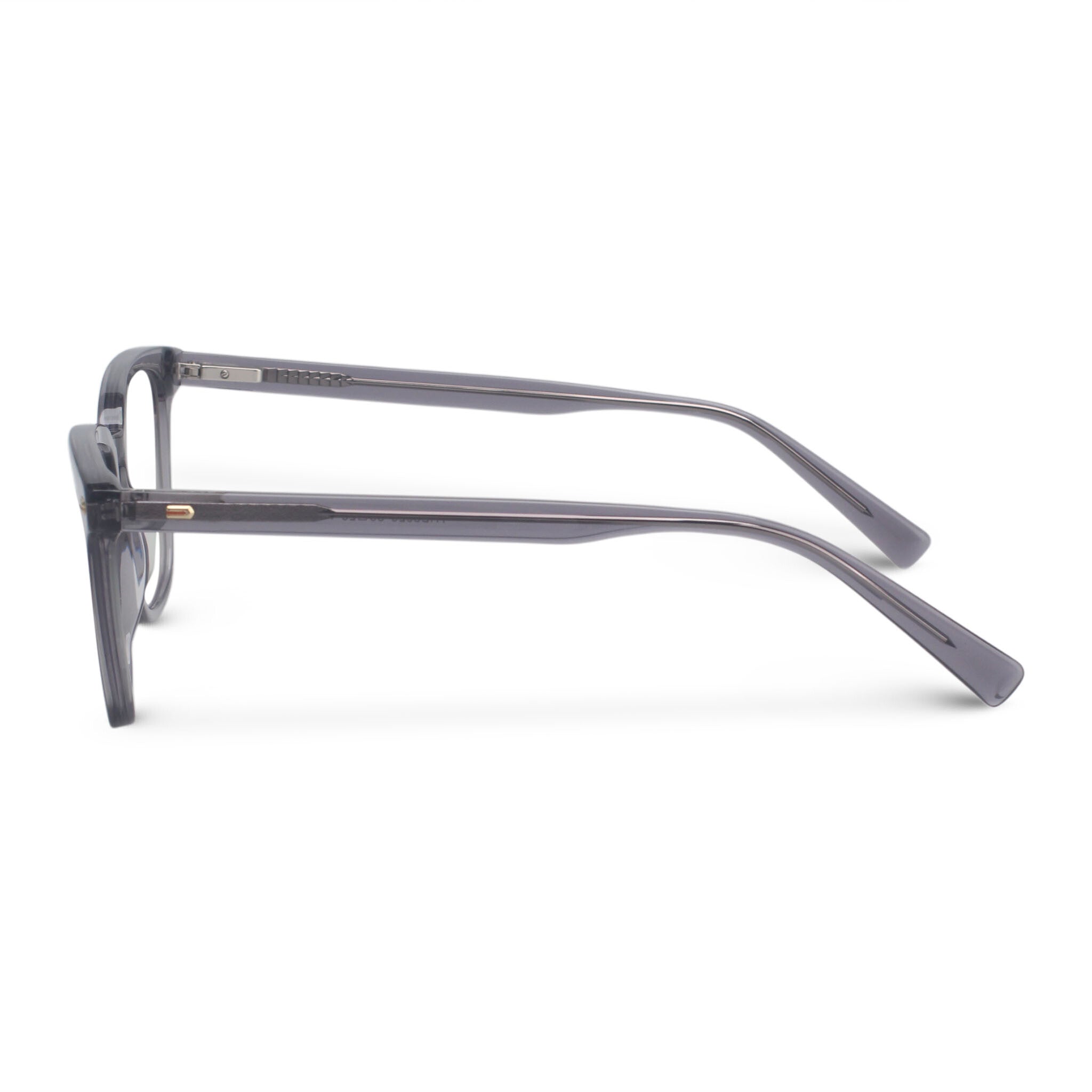 Classic square transparent grey eyeglasses