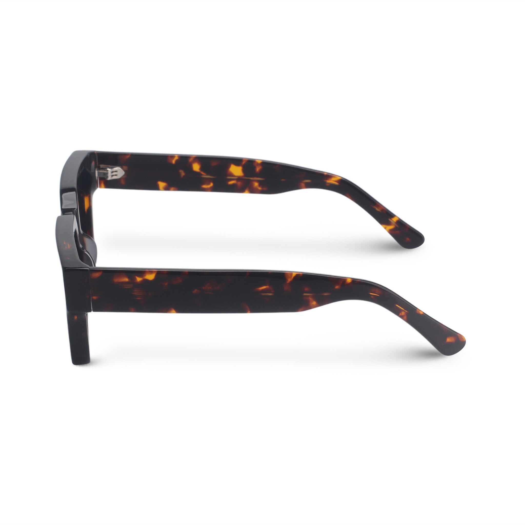 Rectangular bold tortoise sunglasses