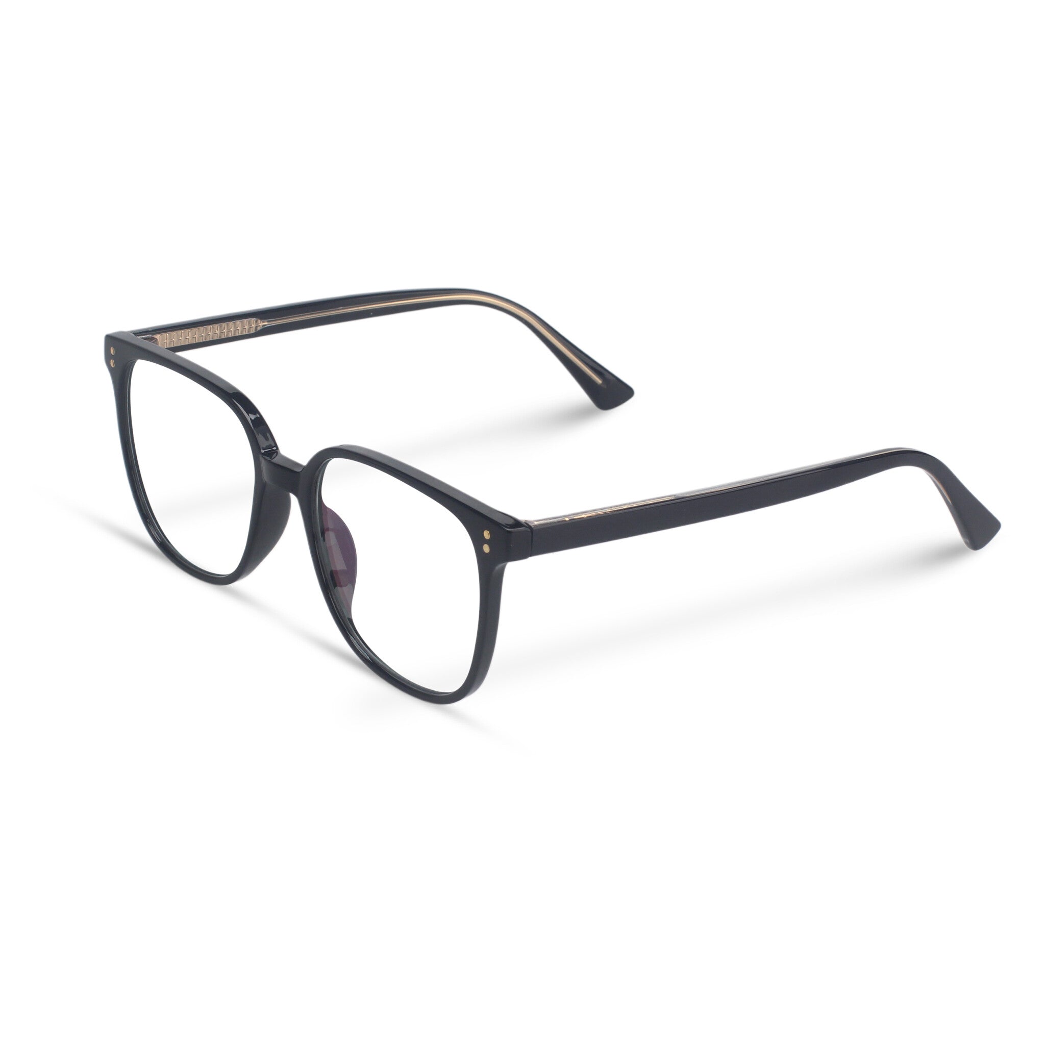 Classic square black eyeglasses