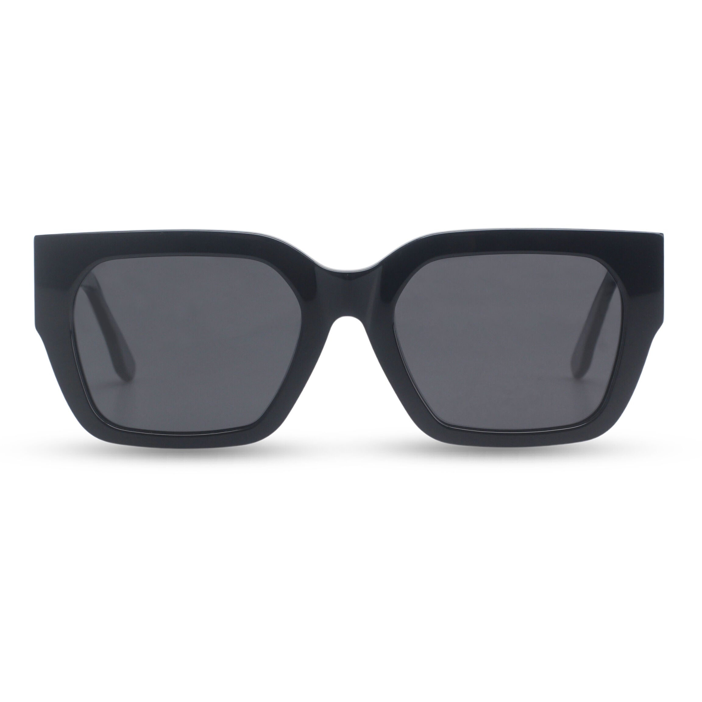 Bold rectangle black sunglasses