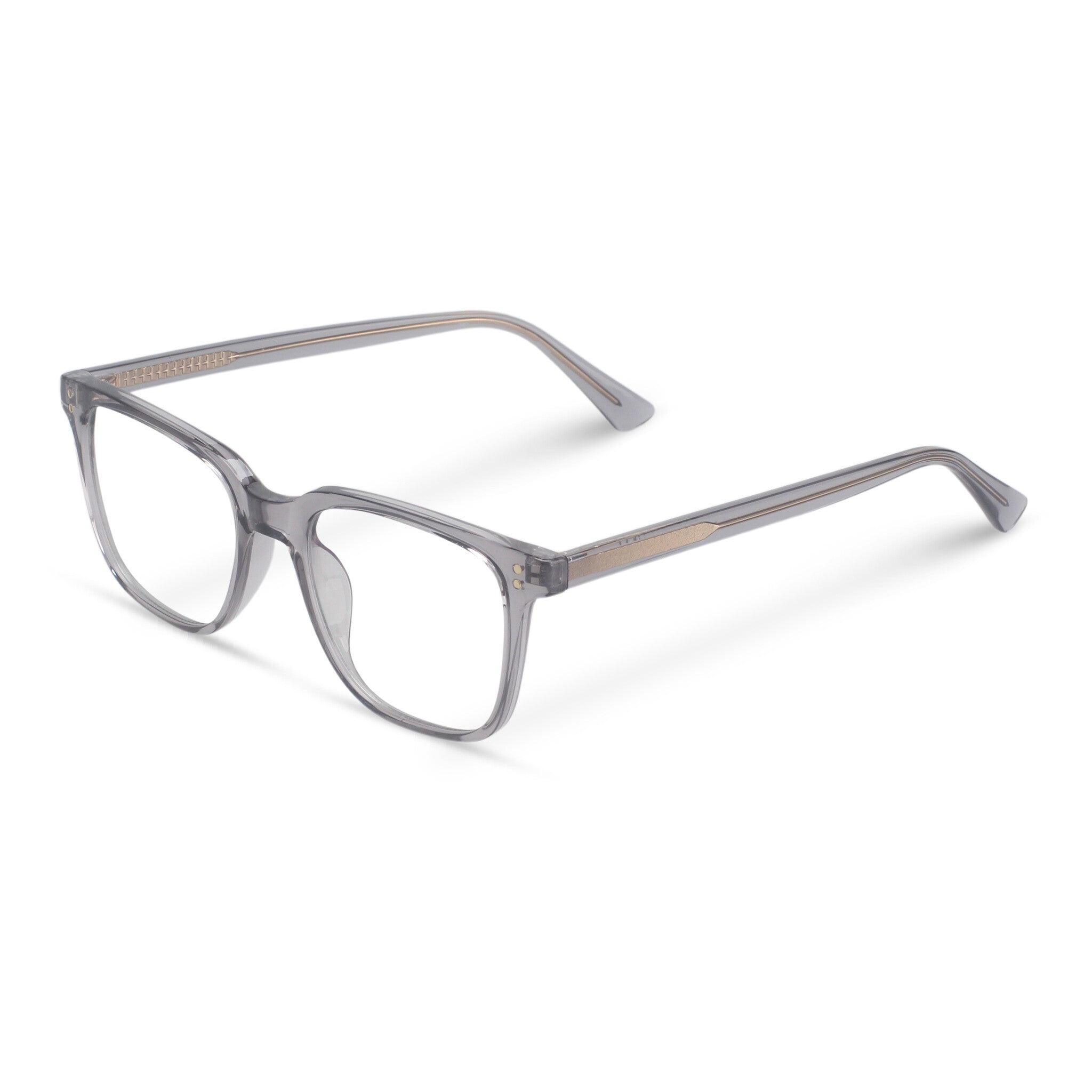 grey squared plastic eyeglasses