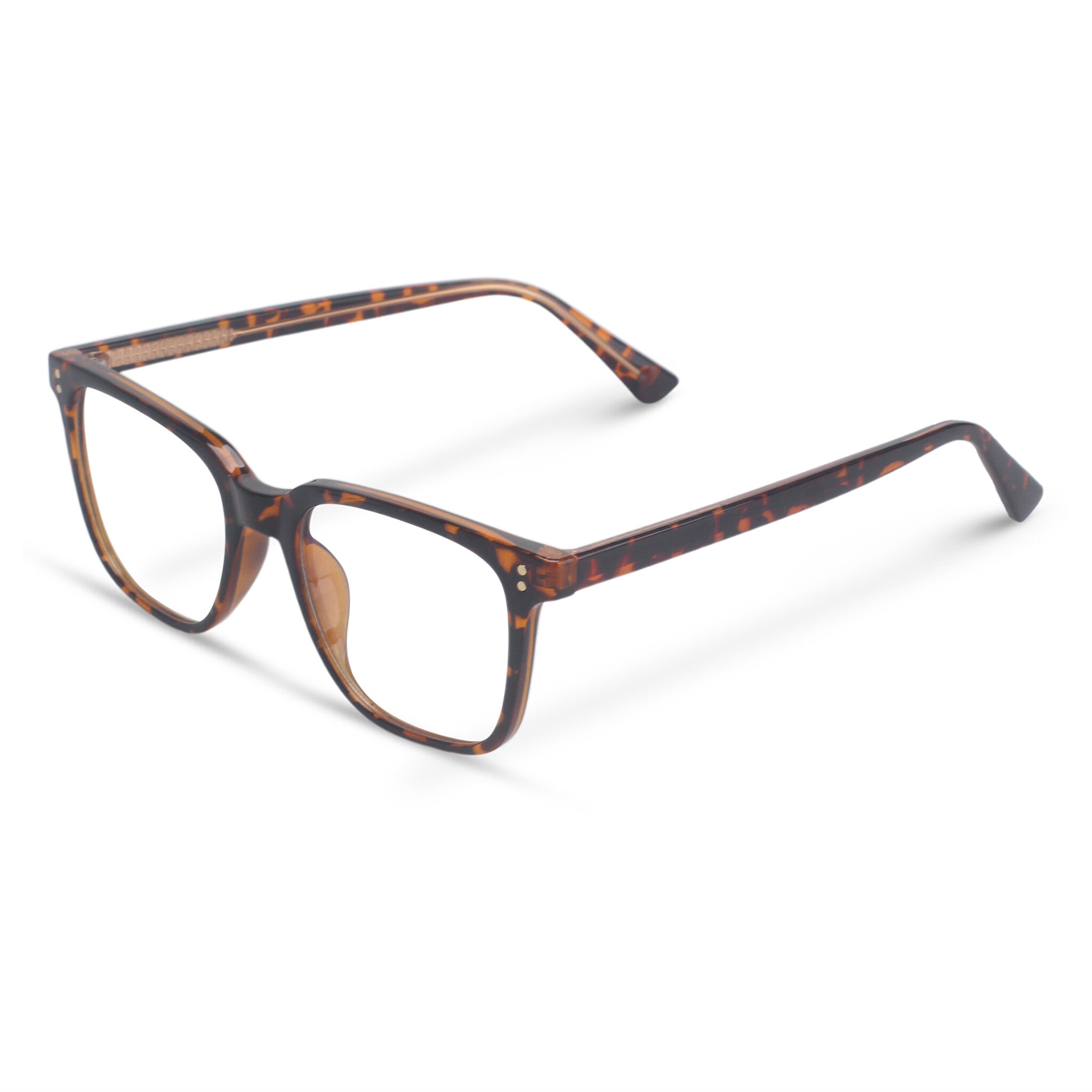 tortoise-black squared plastic eyeglasses