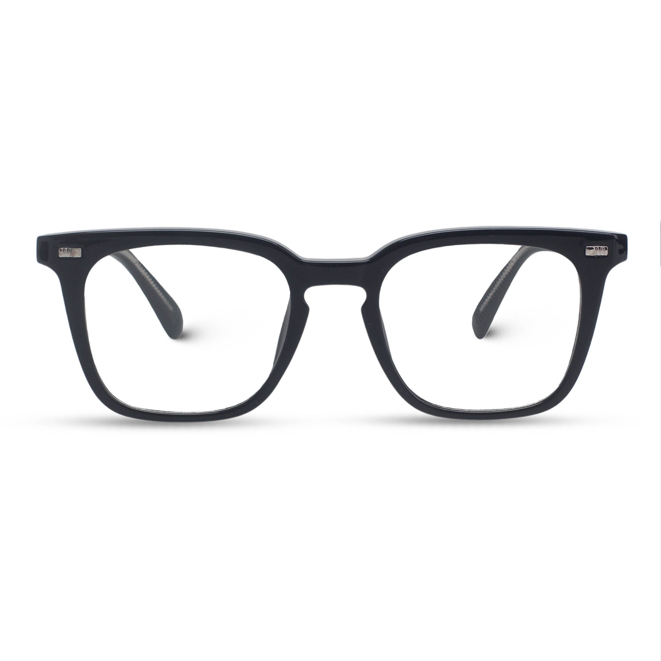 Clear eyeglasses on a white background @black
