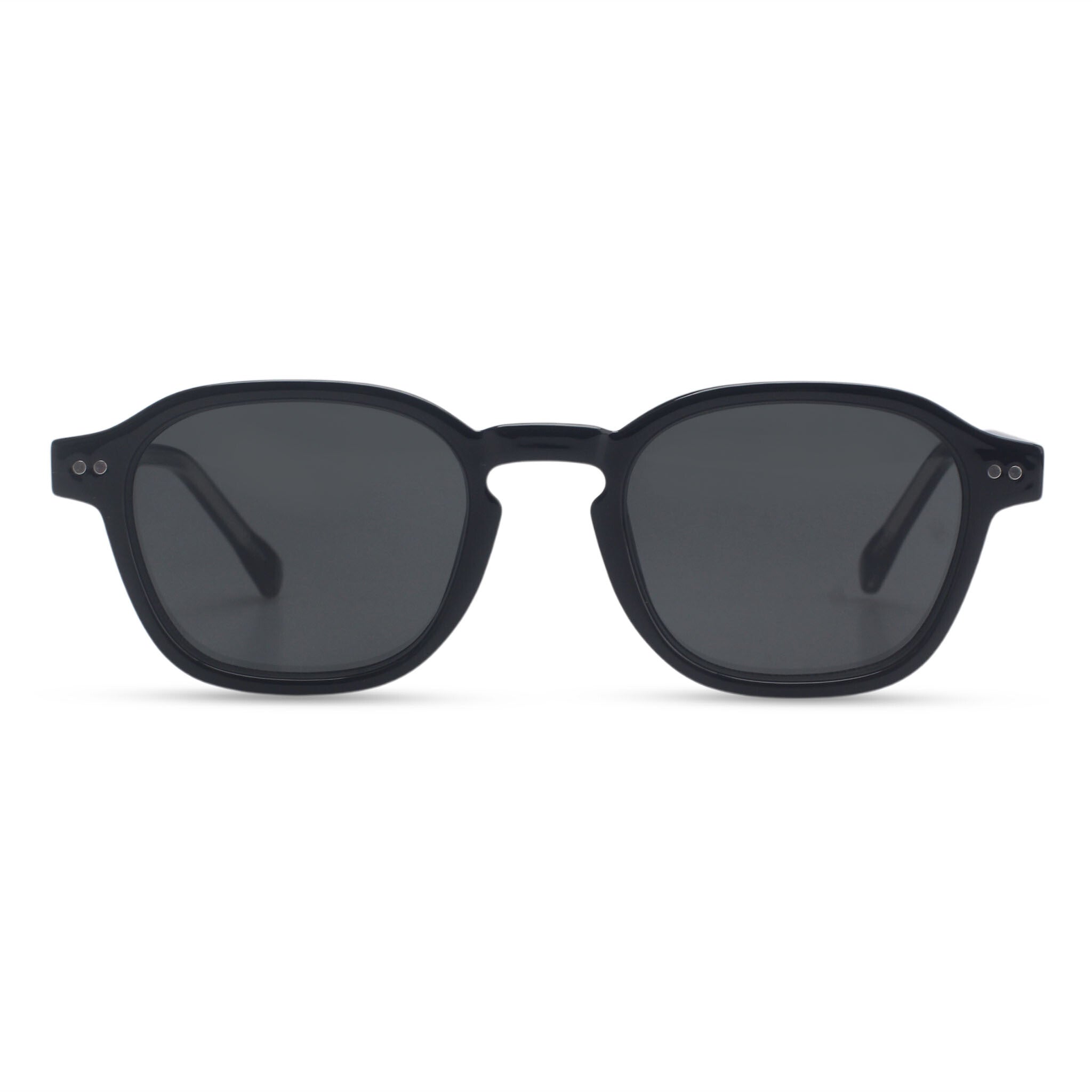 Black sunglasses with minimal square frame