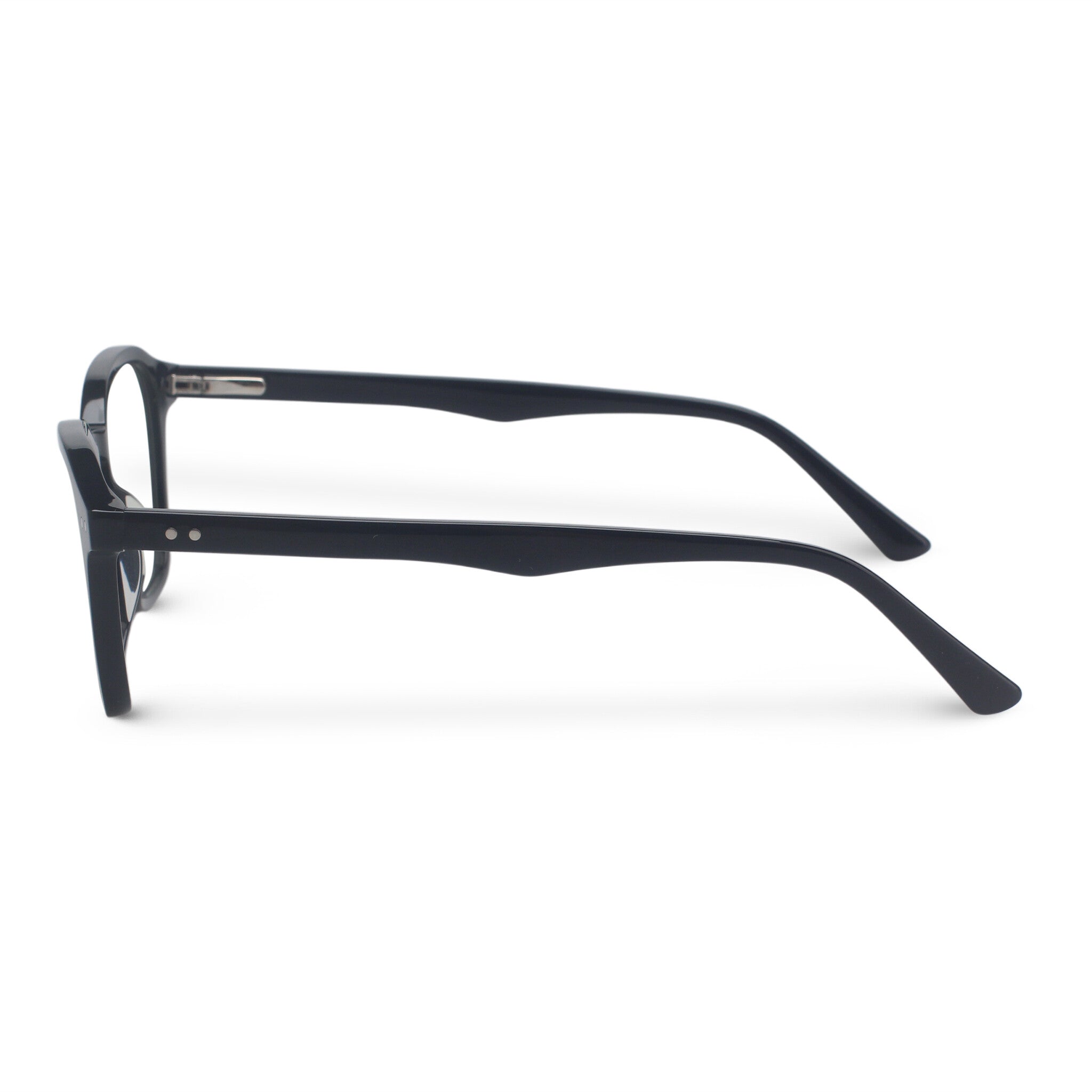 Minimal square black eyeglasses