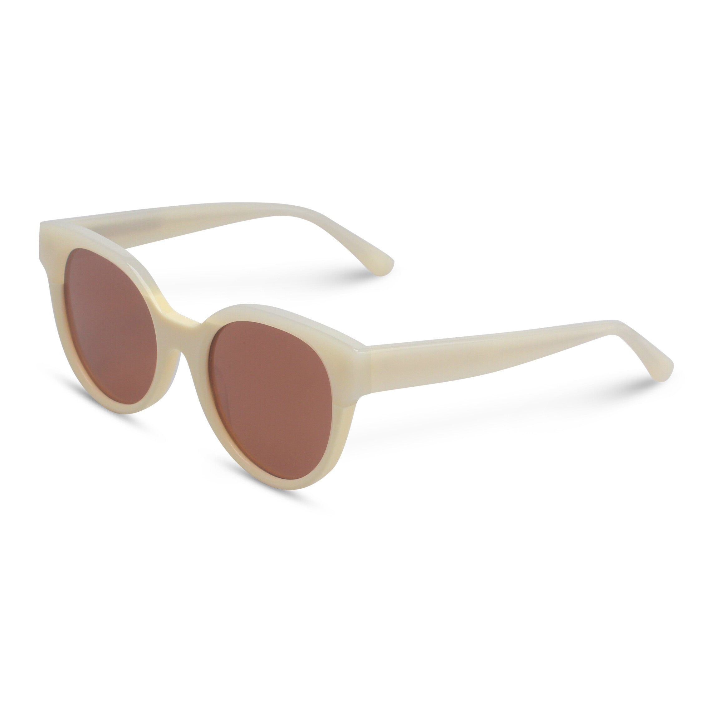 White cat-eye sunglasses