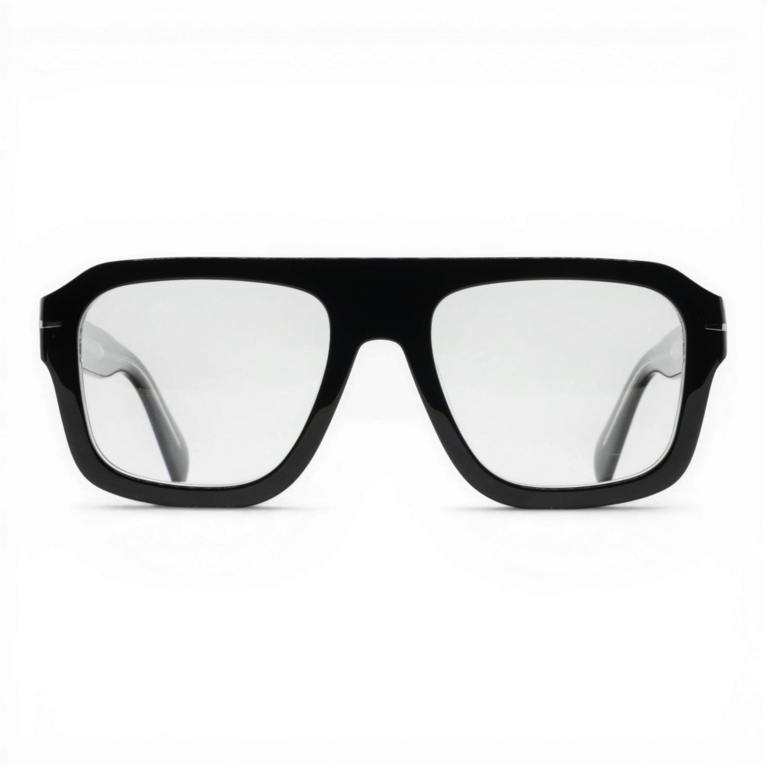 black aviator glasses