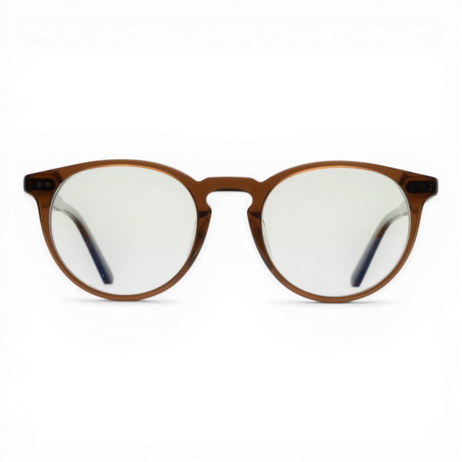 brown round glasses
