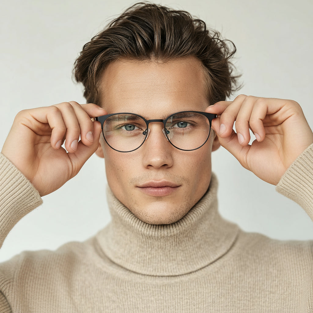 Classic round metal eyeglasses