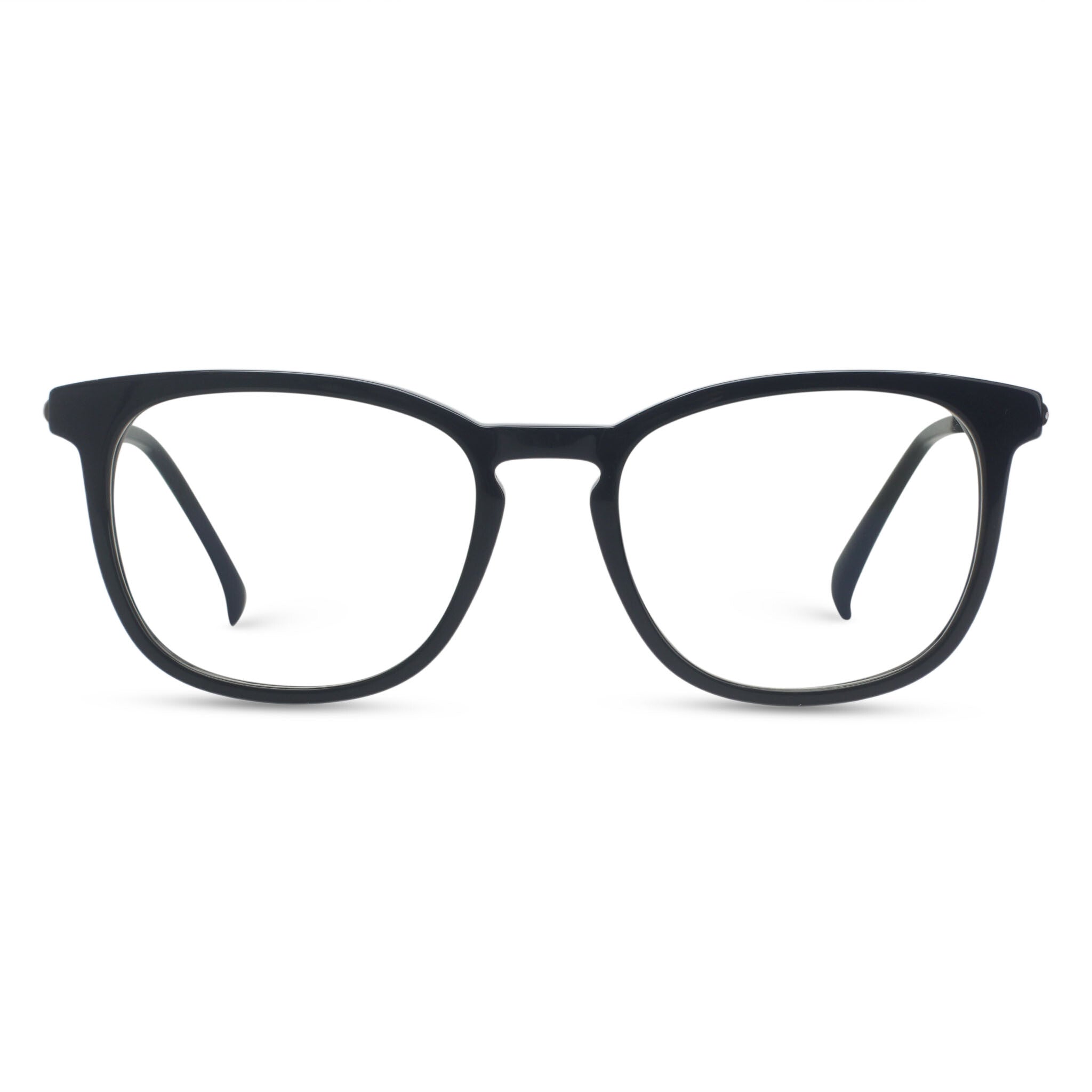 Black plastic eyeglasses