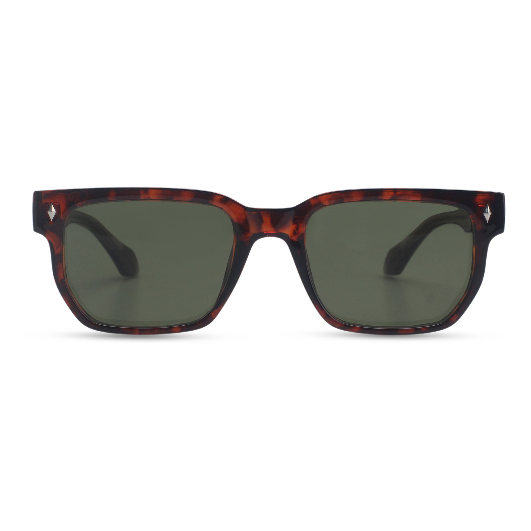 Bold rectangular tortoise sunglasses