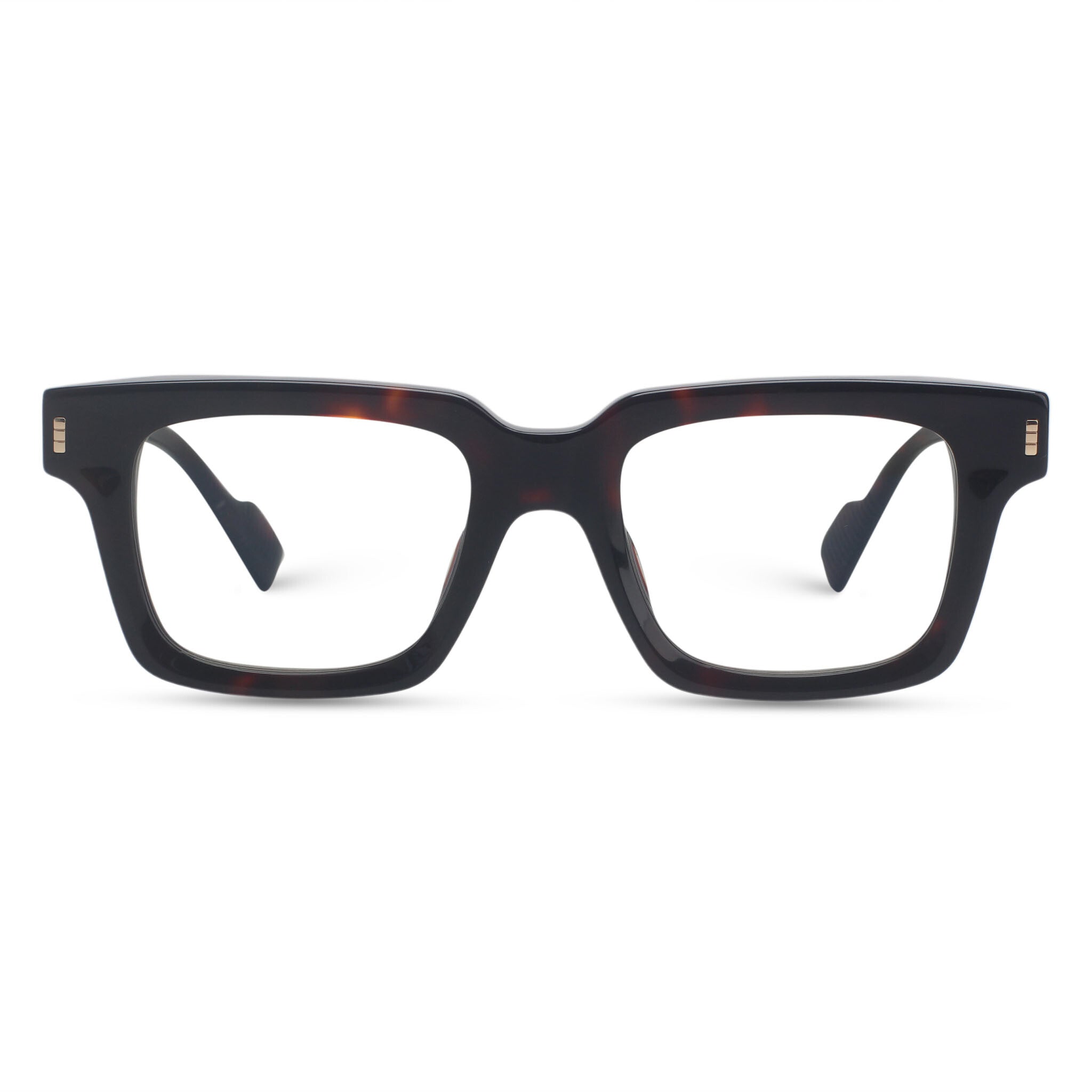 Bold square tortoise eyeglasses