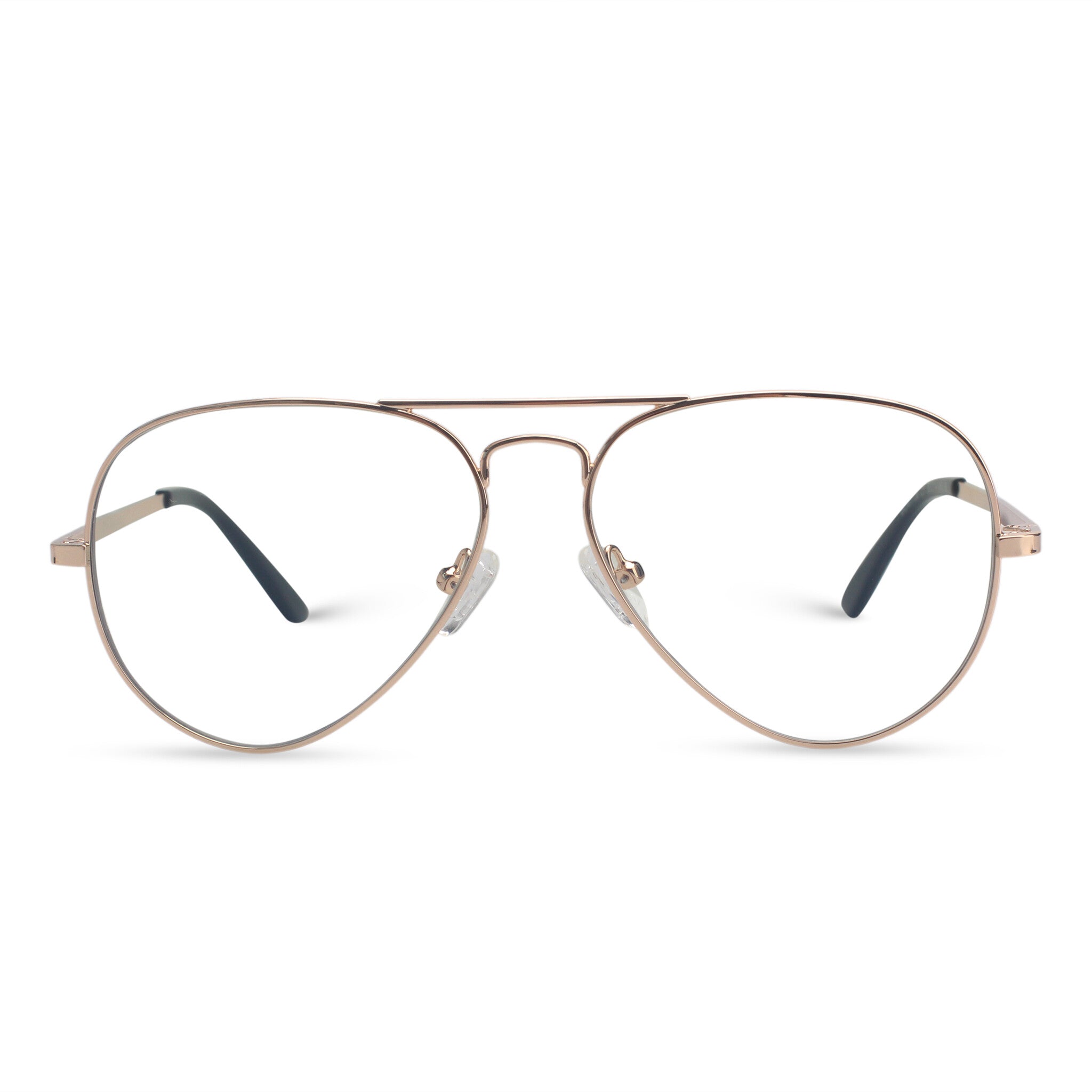Classic aviator gold eyeglasses