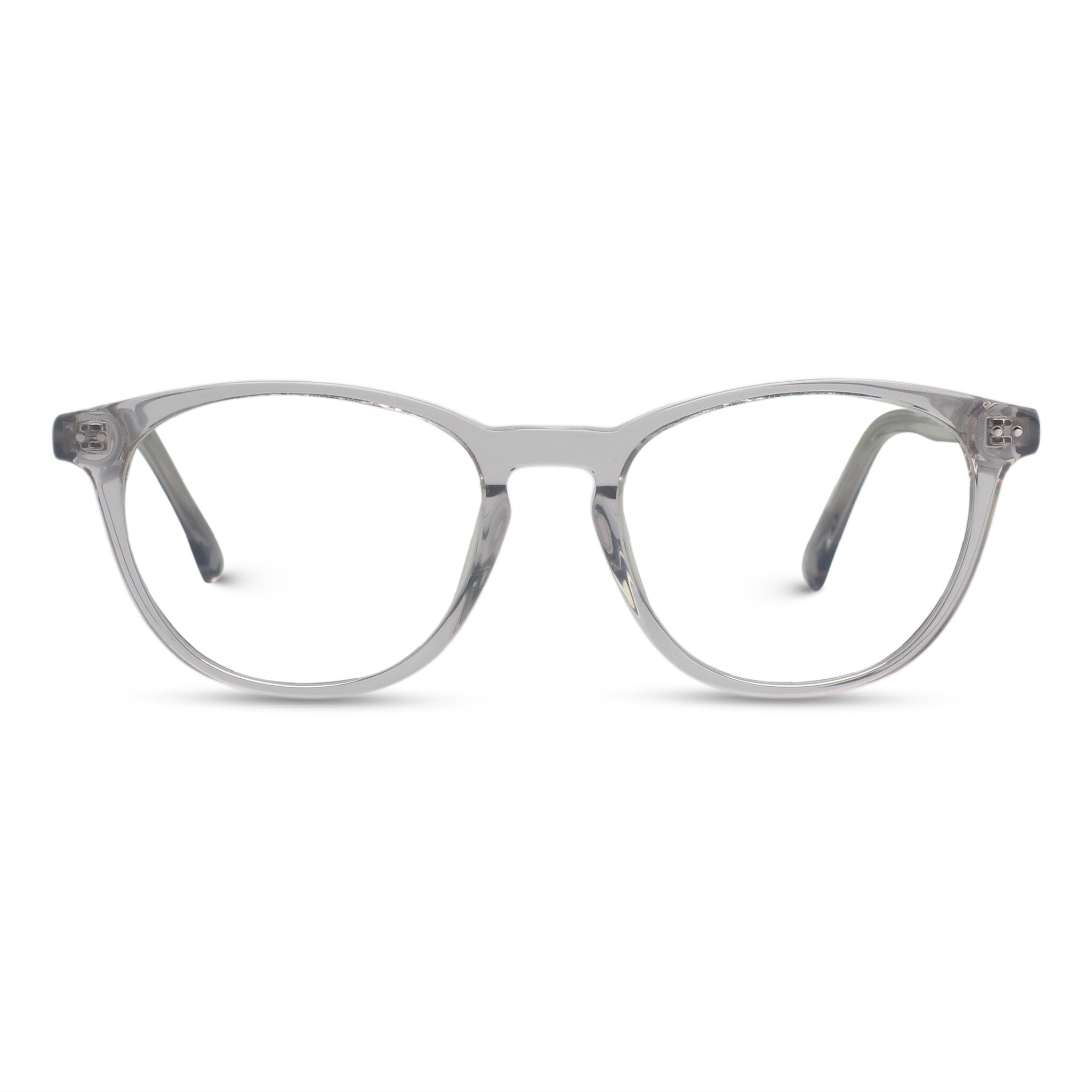 Minimal square/round transparent eyeglasses