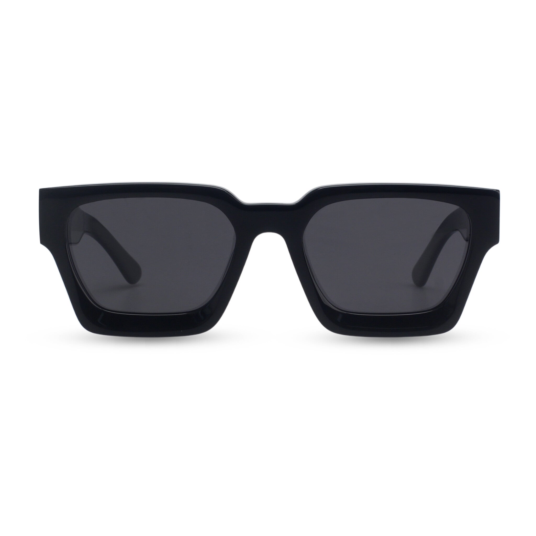 Rectangular bold black sunglasses