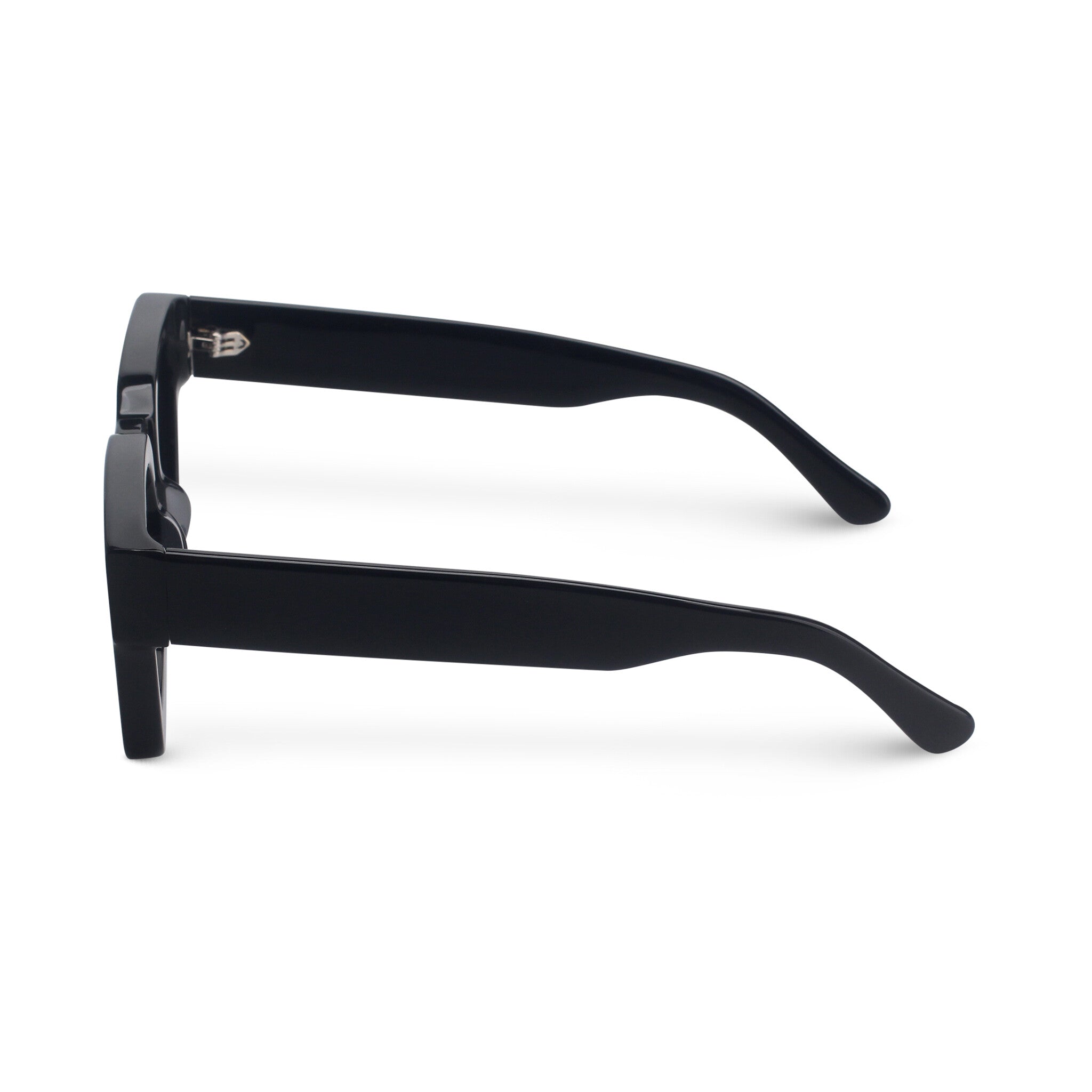 Rectangular bold black sunglasses