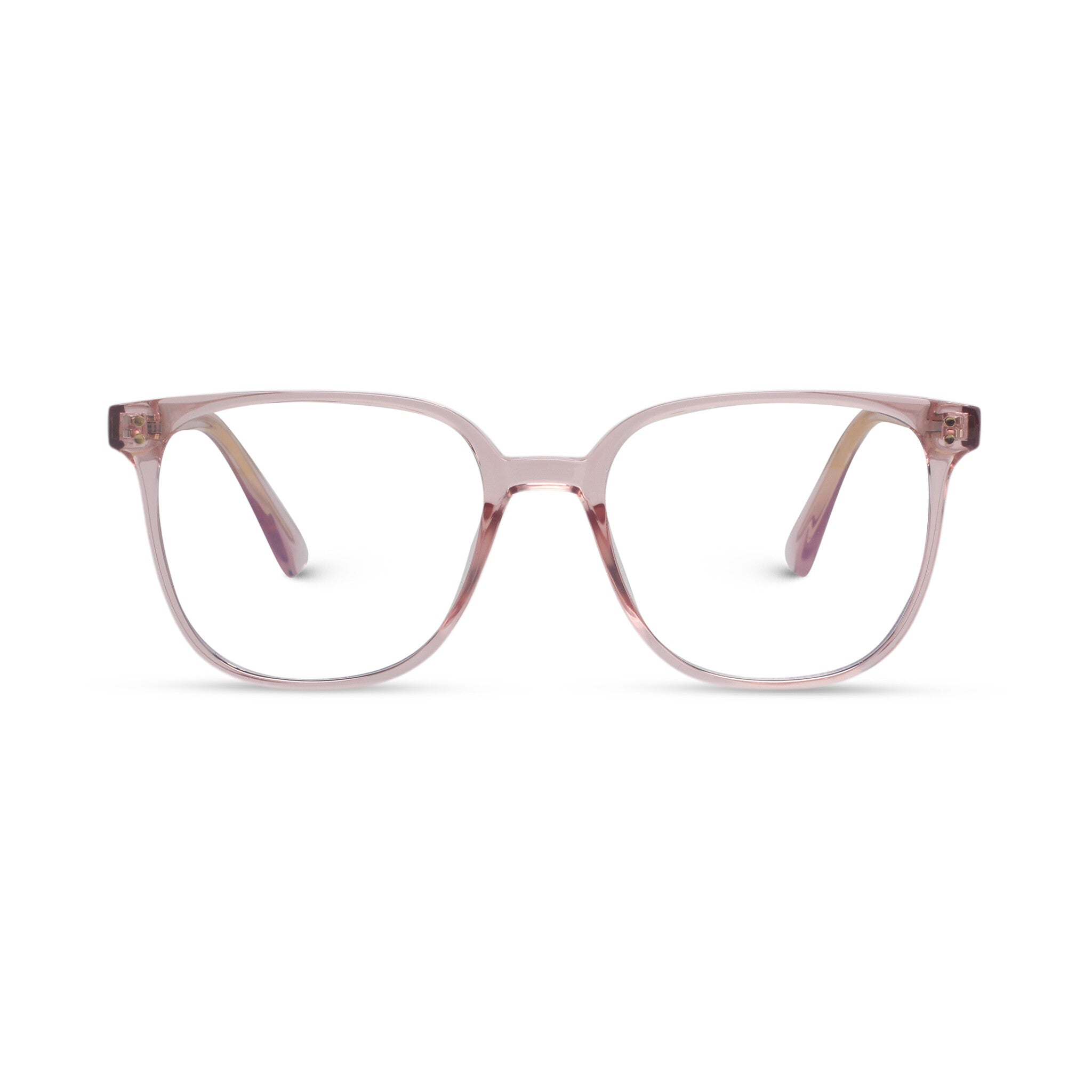 Classic square pink eyeglasses 