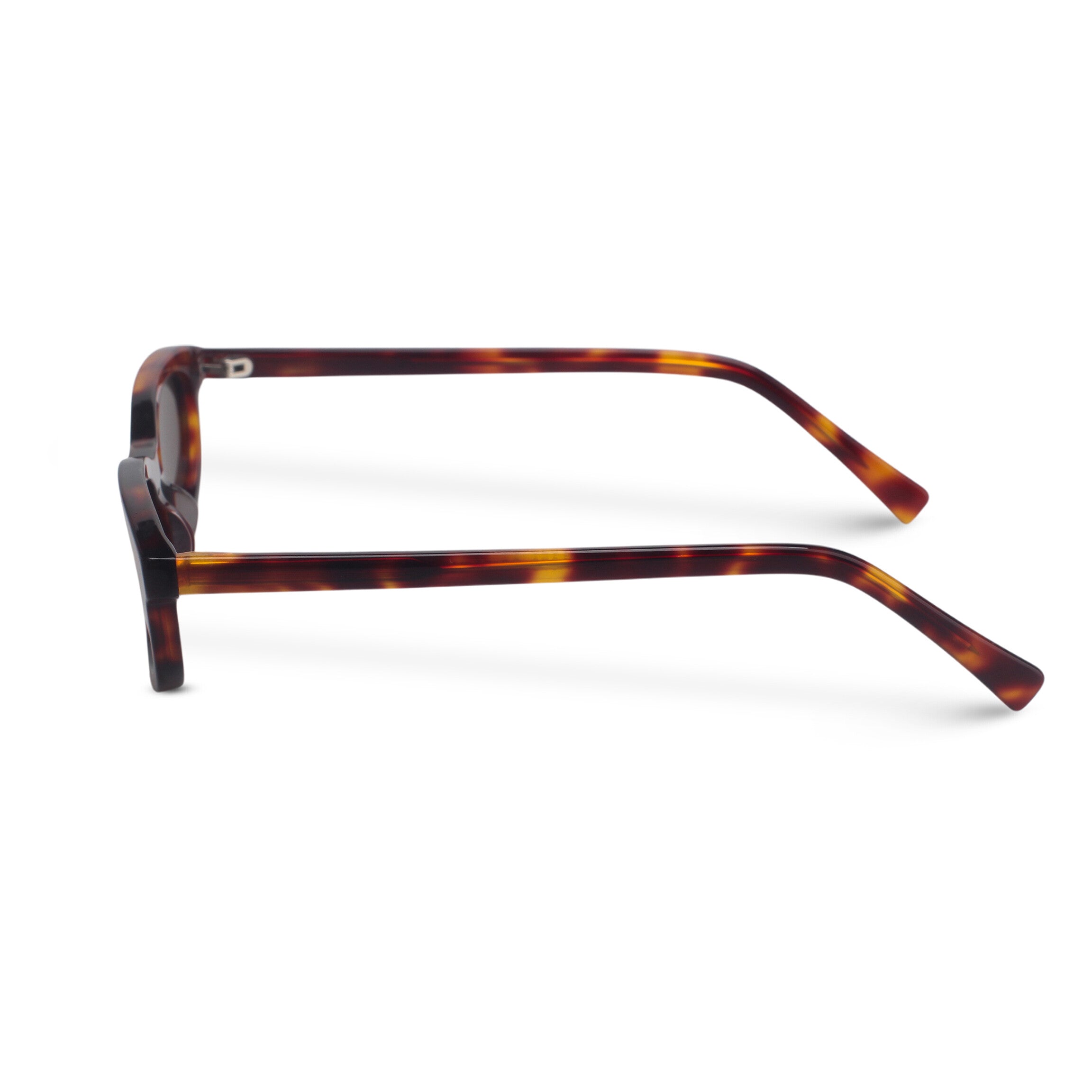 Minimal oval tortoise sunglasses