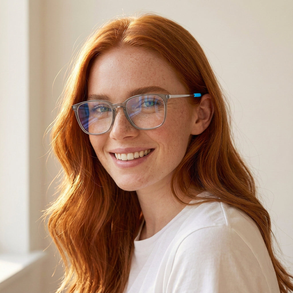 Classic square grey eyeglasses
